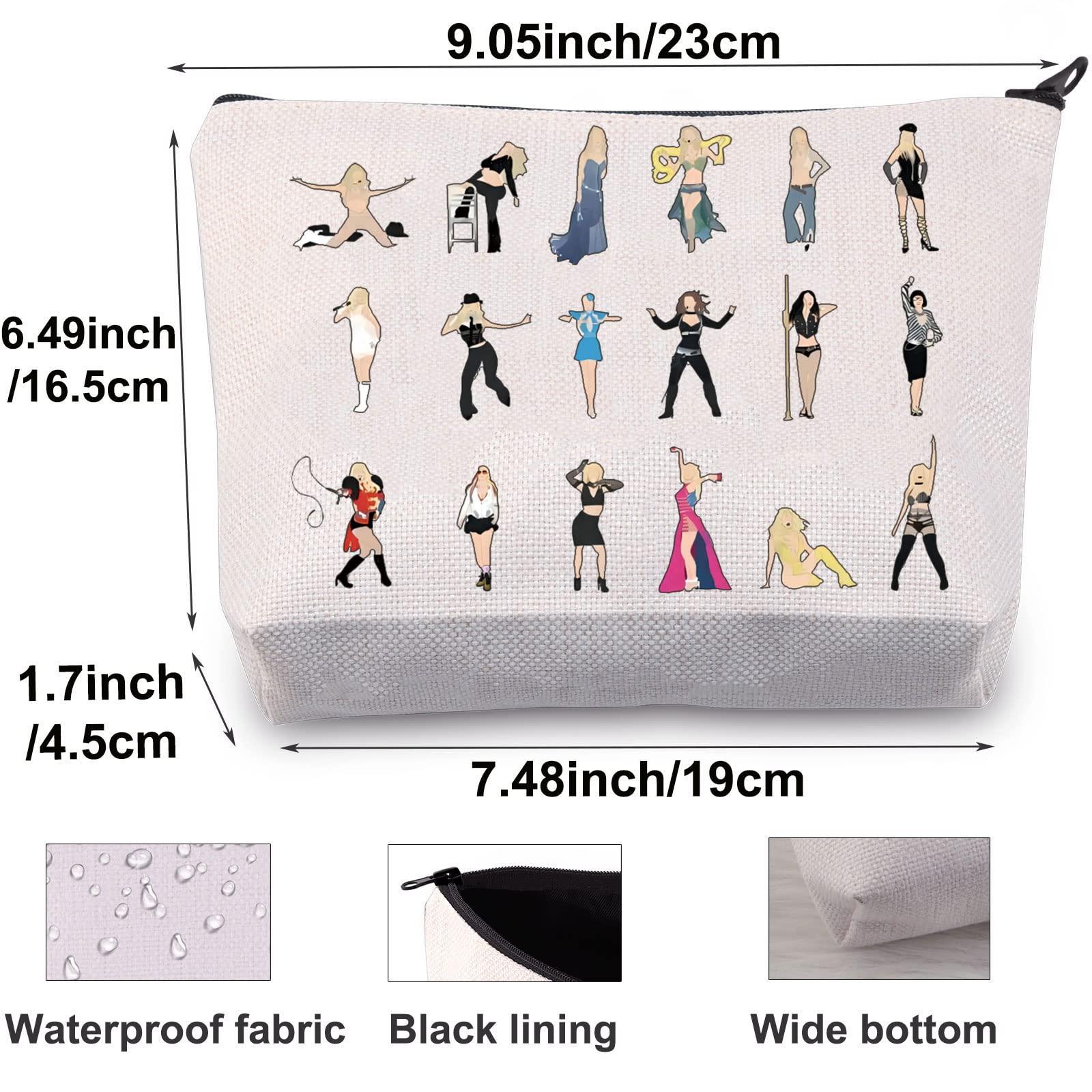 BWWKTOP BWWKTOP Singer Album Cosmetic Makeup Bag Music Lover Gifts Singer Tour Makeup Zipper Pouch Bag Singer Lyrics Merchandise (Singer B S)