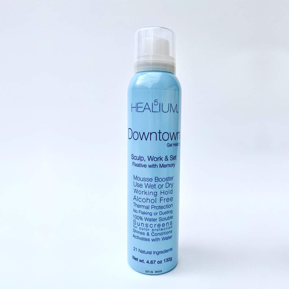 Healium Hair Downtown Gel by Healium Hair 4.67 oz - Color Lock Sunscreen Shield Humidity Control Silk Shine Enhancing Technology – Flexible Hold Product for Men, Women, Curly, Frizzy, Fine, Thin Textures