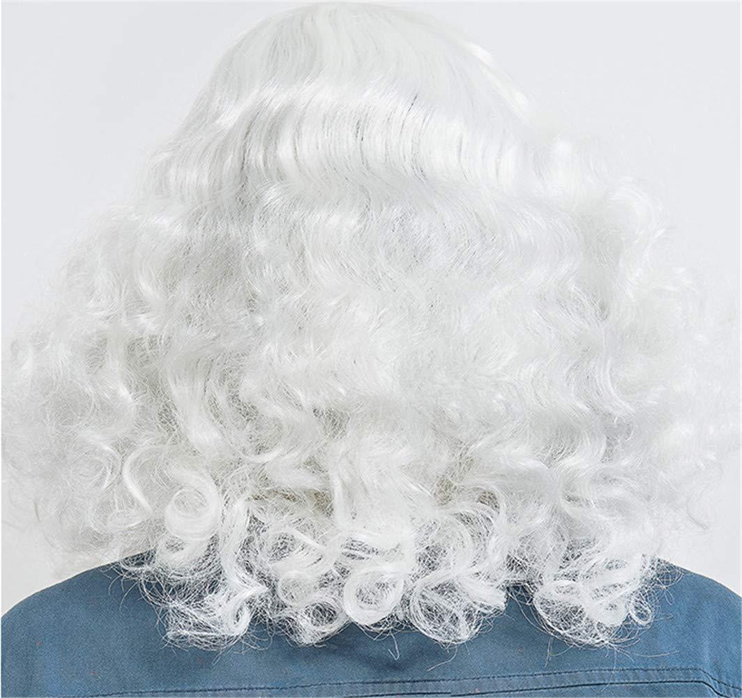 Aimeely Aimeely Creative Sant Claus Wig and Bread Set Night Effect Halloween Costume Accessory