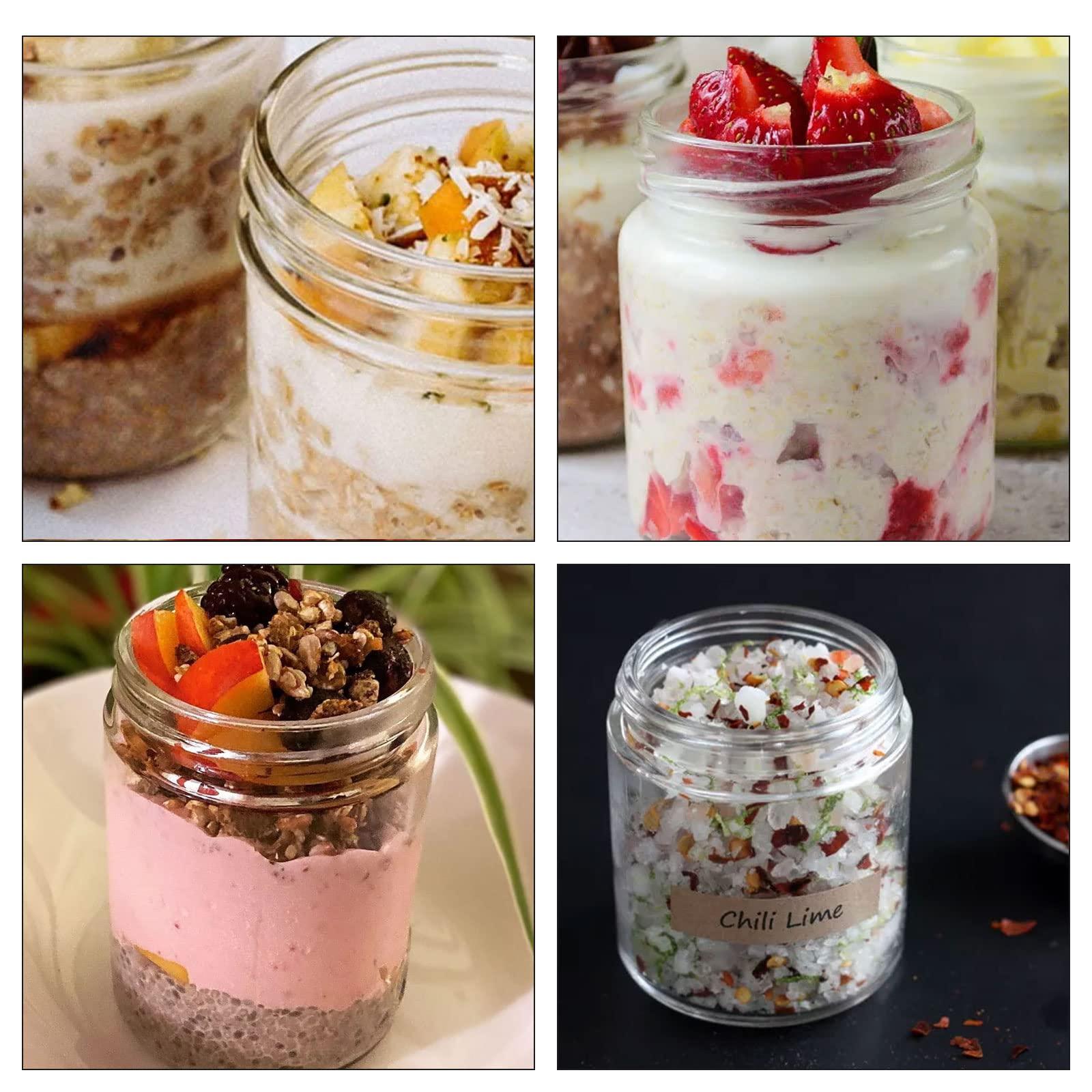 JEUIHAU JEUIHAU 46 Pack 8 OZ Plastic Jars with Lids, Clear Empty Slime Storage Containers, Plastic Cosmetic Containers for Slime Making, Food, Beauty Products, BPA Free