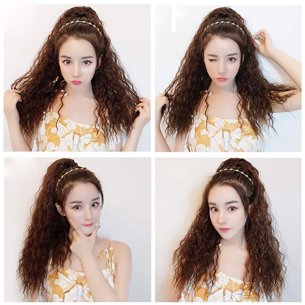 LesafeV 24\"/60cm Super Long Loose Curly Ponytail Hair Extension Nature Look Synthetic Jaw Claw Clip in Pony Tail Hairpiece Flaxen