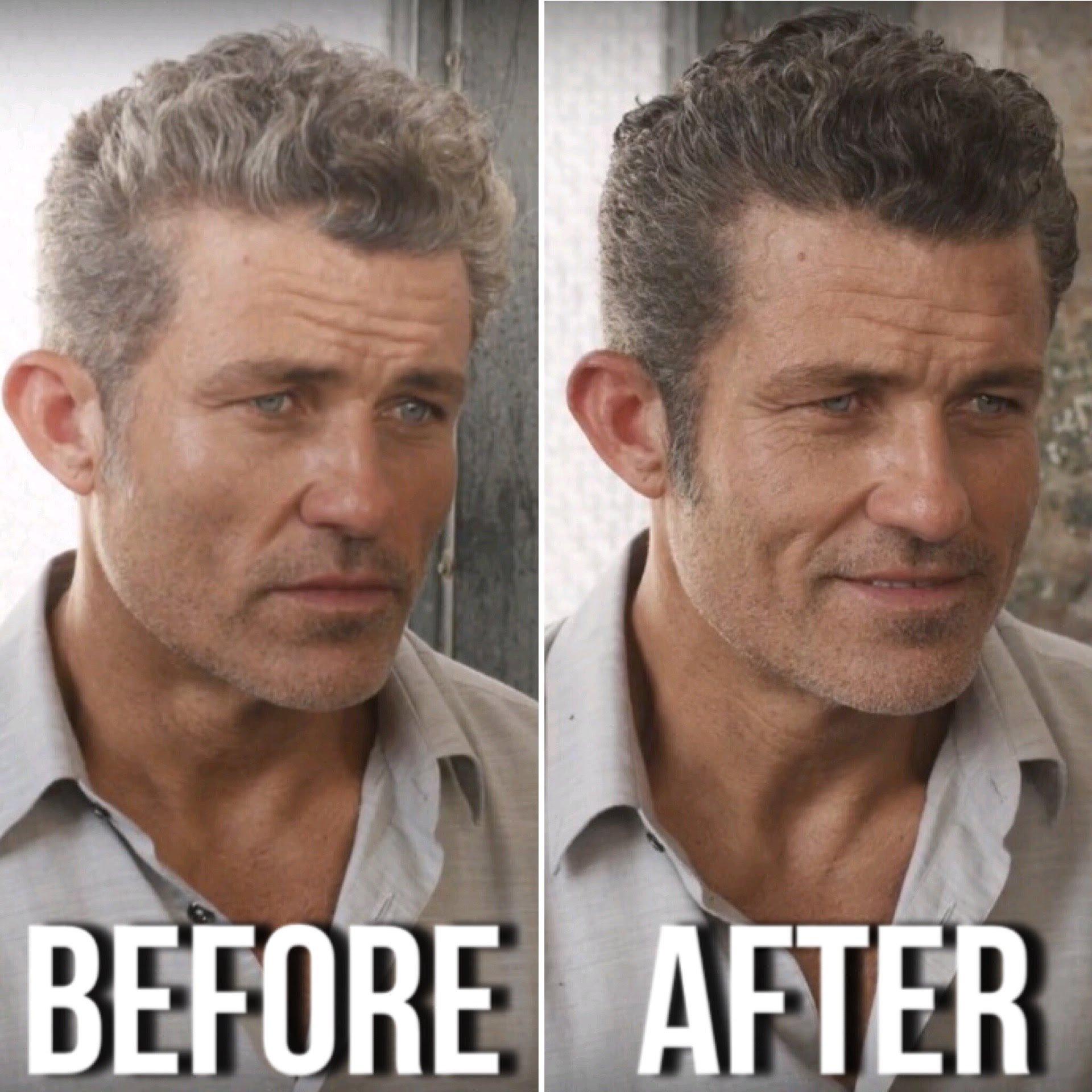 Kaf Grooming Kaf Grooming Dark Brown - Darkening Brown Hair Gel Made Just for Men That Tints Gray / White Hair, All Natural Styling Cream NO DYES, Temporary Color Made in USA