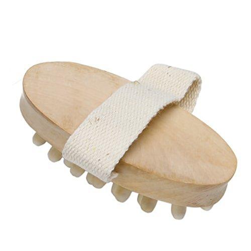 AnHua AnHua® 1PC Natural Wood Wooden Hand-Held Massager Body Brush Cellulite Reduction L Size