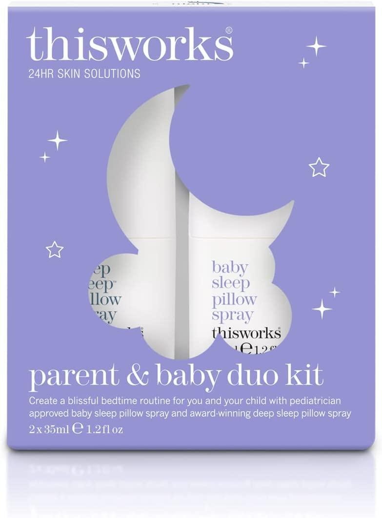 THISWORKS THISWORKS Parent and Baby Sleep Duo Pillow Spray Gift Set, A Blissful Nighttime for You and Your Child, 1 Set