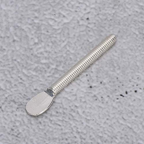 ZJchao Tattoo Contact Screw, 1.7in Pure Silver Contact Screw Binder Binding Post Tattoo Machine Accessory Parts for All Styles of Tattoo Coil Machines