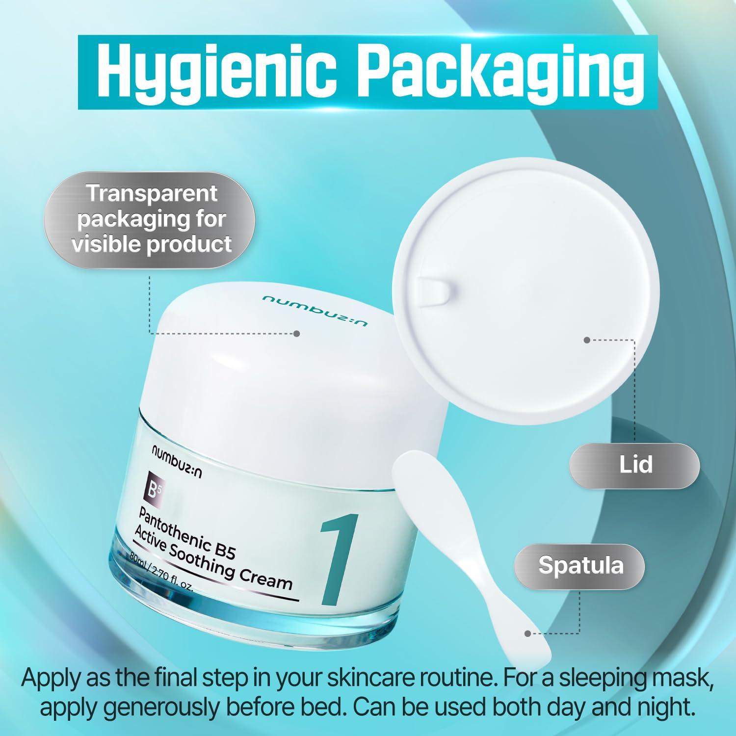 numbuzin numbuzin No.1 Cream | Pantothenic B5 Active Soothing Cream | Lightweight Hydrating Moisturizer, Pantothenic Acid, Niacinamide | Excess Oil Control, Soothes Acne | Non-Comedogenic | 2.70 fl. oz.