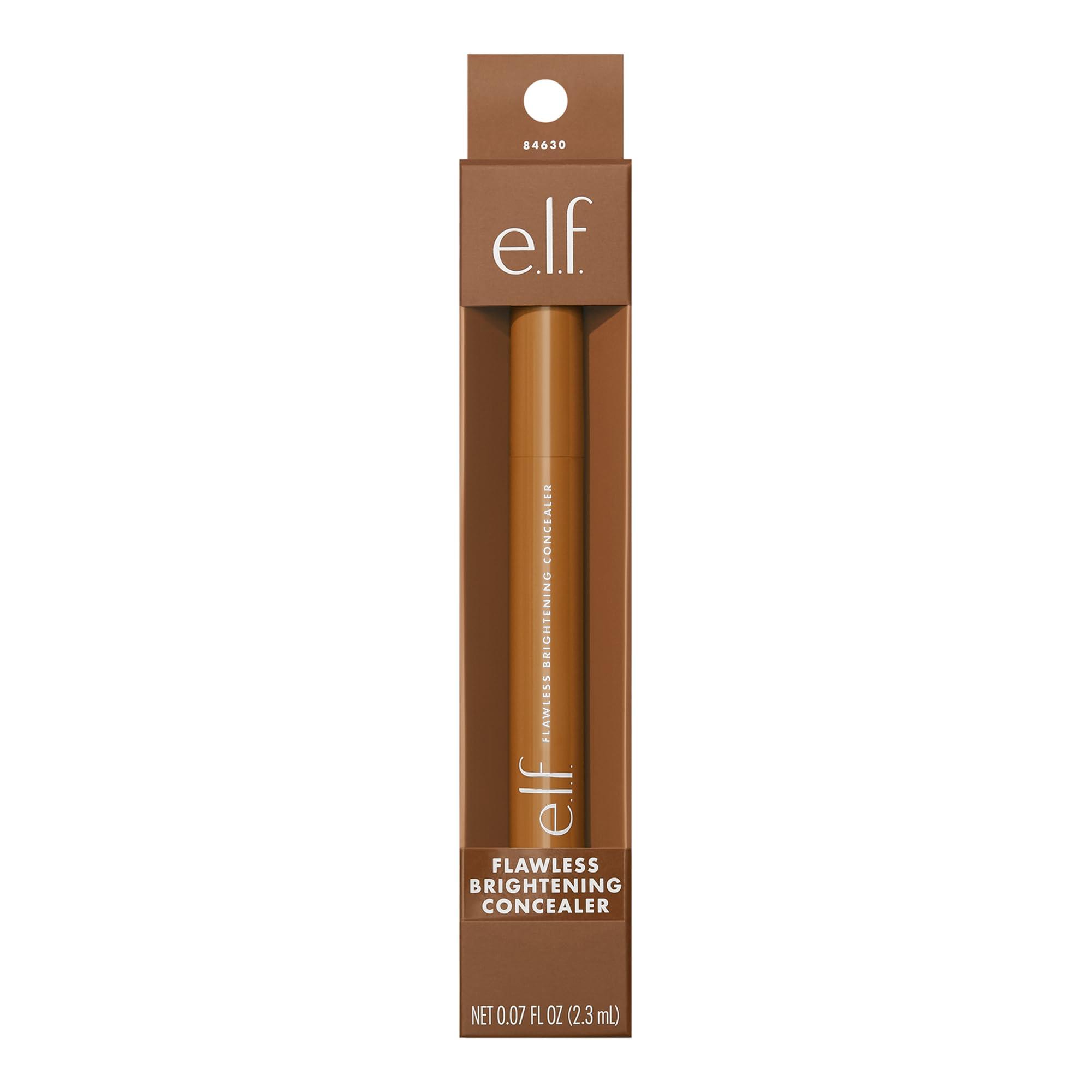 e.l.f. e.l.f. Flawless Brightening Concealer, Illuminating & Highlighting Face Makeup, Conceals Dark Under Eye Circles, Deep 53 W, 0.07 Fl Oz