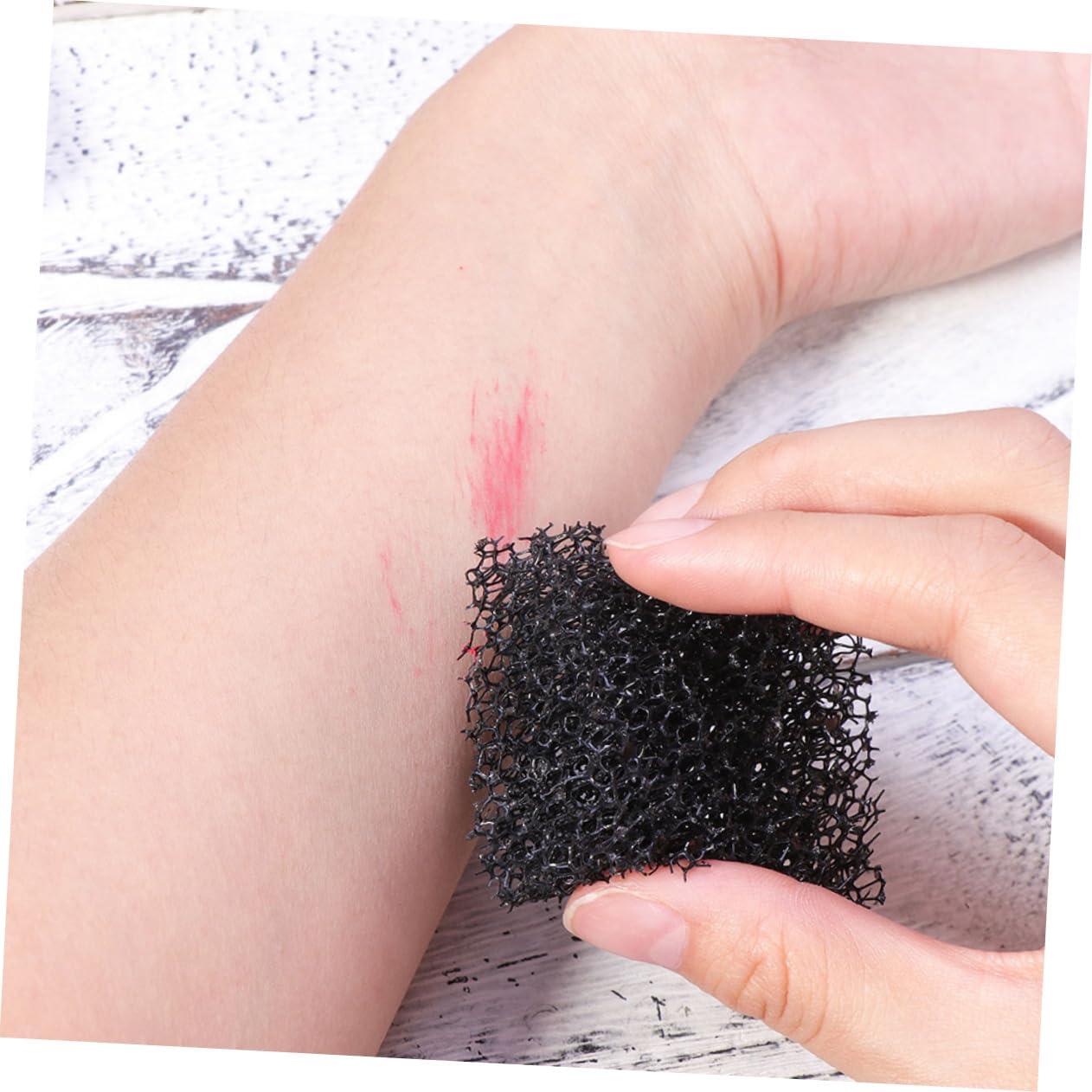 HAPINARY HAPINARY Makeup Special Effects 4PCS Makeup Sponge Scar Sponge Black for Halloween Cosplay Professional Makeup