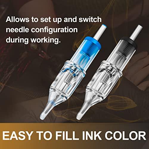 TONBAO Tattoo Cartridge Needles - TONBAO 20pcs Round Shader #12 Standard 1207RS Mixed Size Tattoo Gun Needles