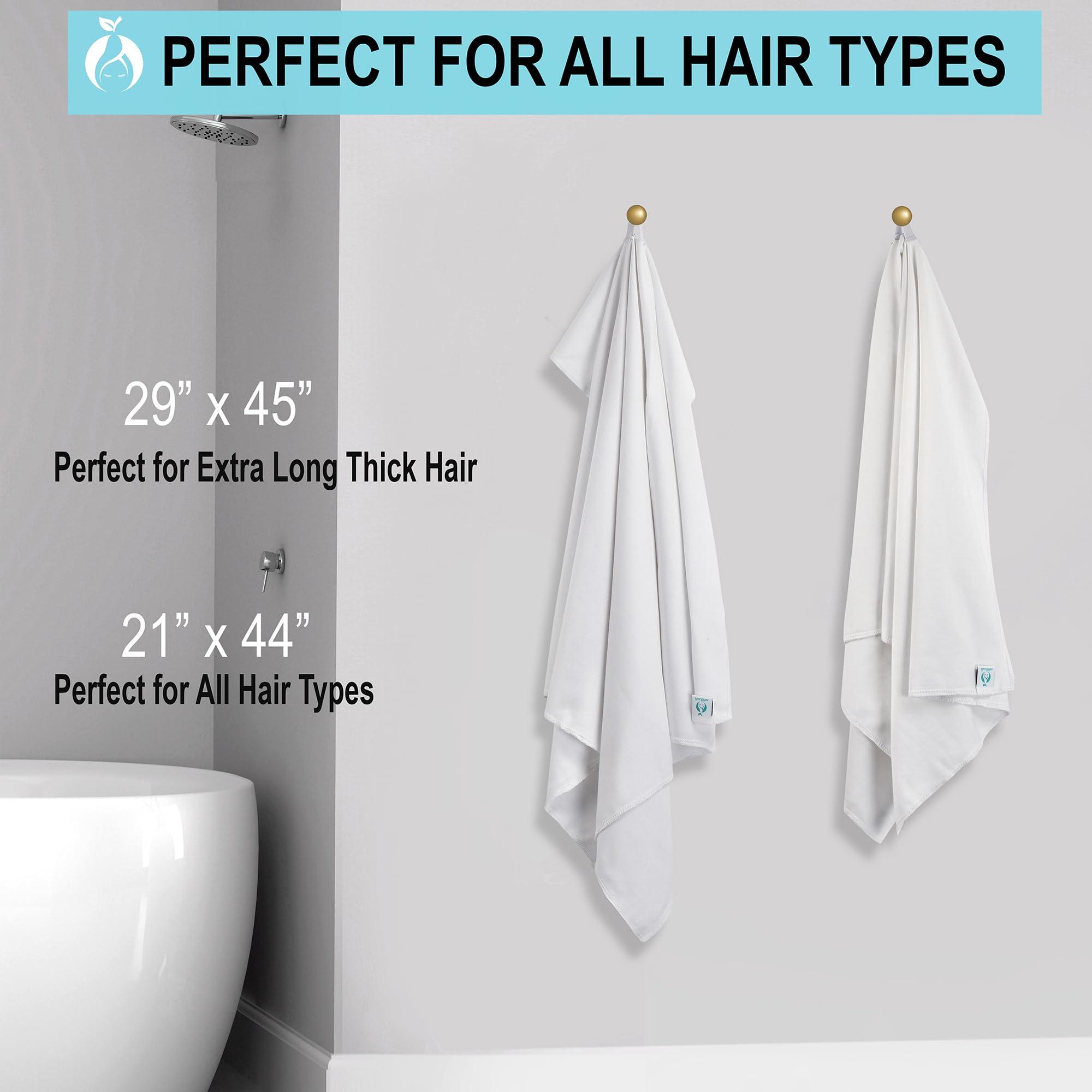 Hair RePear Hair RePear Anti Frizz Premium Cotton Hair Towel Enhances Healthy Natural Hair - Plop Wrap Scrunch Curly Wavy or Straight Hair -All Hair Types