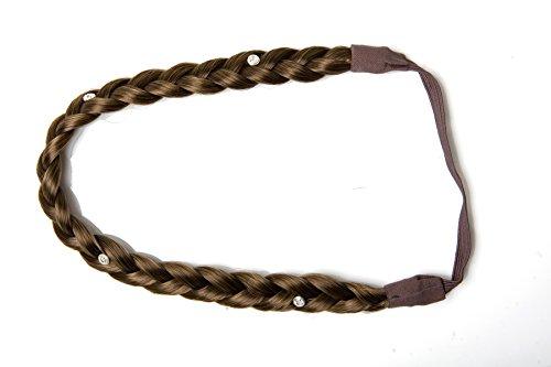 HairDiamond Italia HairDiamond Italia Human/Fiber Hair Braid Headband with Swarovski Crystals - CARAMEL