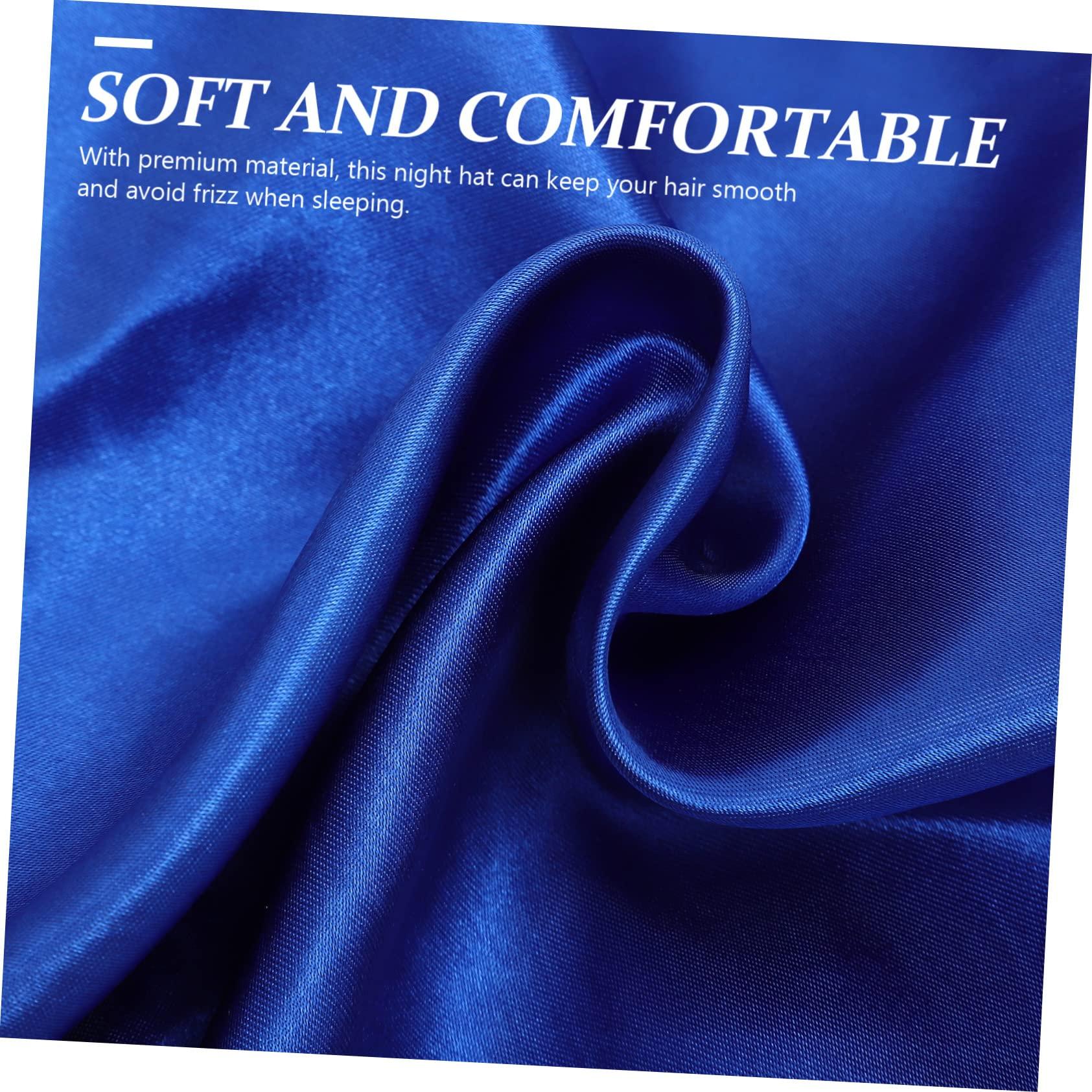 Healifty Healifty 4pcs Satin Sleep Caps for Women High Elasticity Hair Bonnets and for Sleeping and Hair Care Satin Head Wraps for Curly Hair
