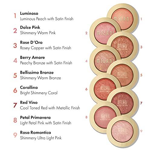Milani Milani Baked Blush - Bellissimo Bronze (0.12 Ounce) Cruelty-Free Powder Blush - Shape, Contour & Highlight Face for a Shimmery or Matte Finish