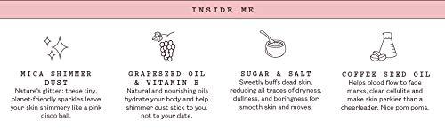 frank body Frank Body Rose Gold Shimmer Scrub | Natural, Vegan, Cruelty Free Exfoliating Body Scrub Smooths, Exfoliates, and Hydrates with Sugar, Salt, Vitamin E, and Grapeseed Oil | 7.43 oz / 220 g