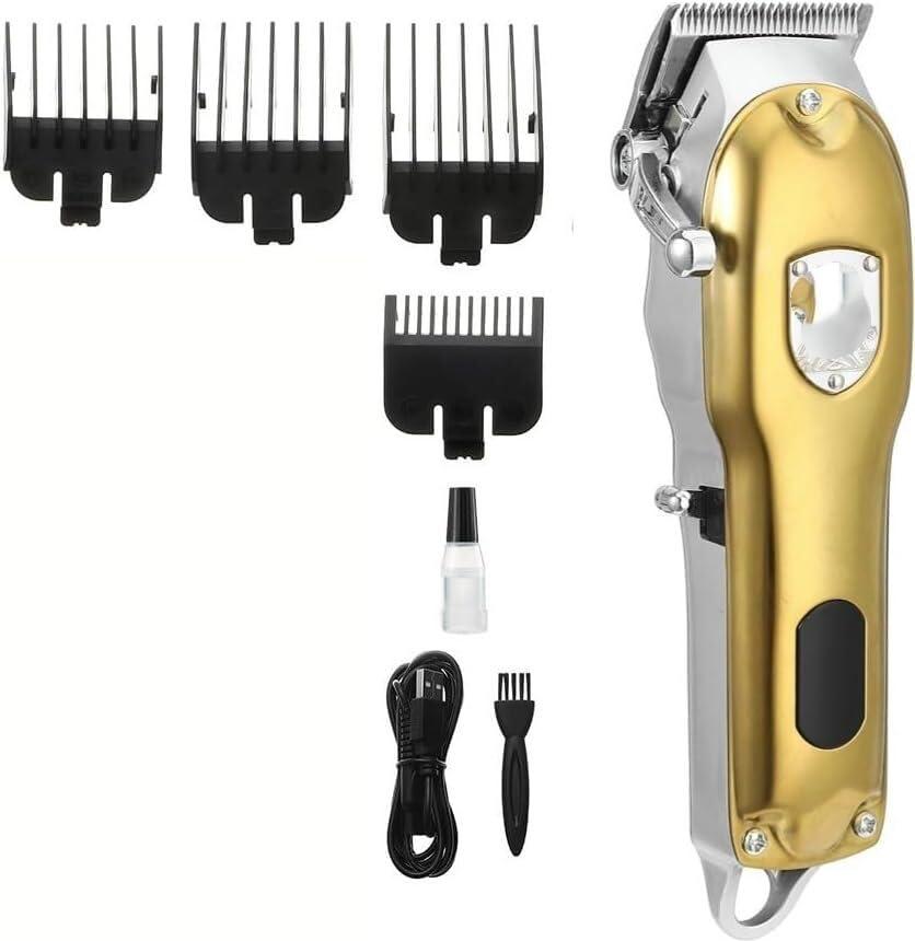 IBDRYKK IBDRYKK Pro Hair Clipper, Hair Cutting Machine Professional Hair Clipper Adjustable Hair Trimmer Electric Haircut Rechargeable Clippers for Men, Golden