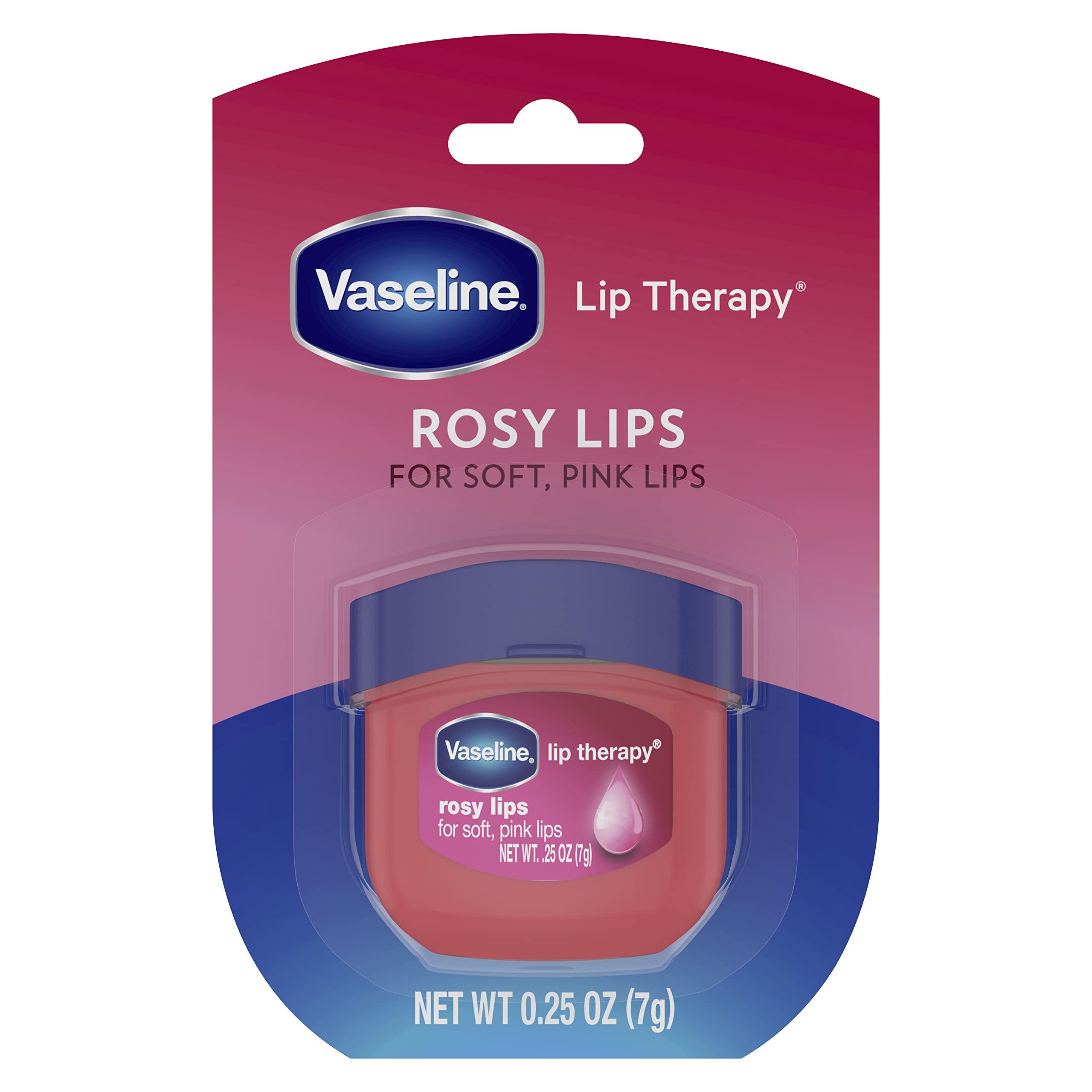 Vaseline Vaseline Lip Therapy Rosy Lips 6-Pack Mini Lip Balms for Soft, Deliciously Kissable Lips, Premium Gift Set, 0.25 Oz Ea