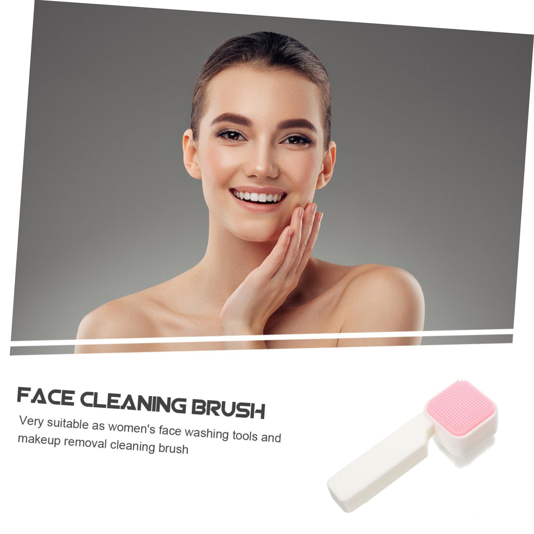 SOESFOUFU SOESFOUFU Square Facial Cleansing Brush Household Facial Brush Face Cleansing Tool Facial Cleaning Brush Silicone Facial Cleansing Brush Face Washing Brush Lady Facial Brush White