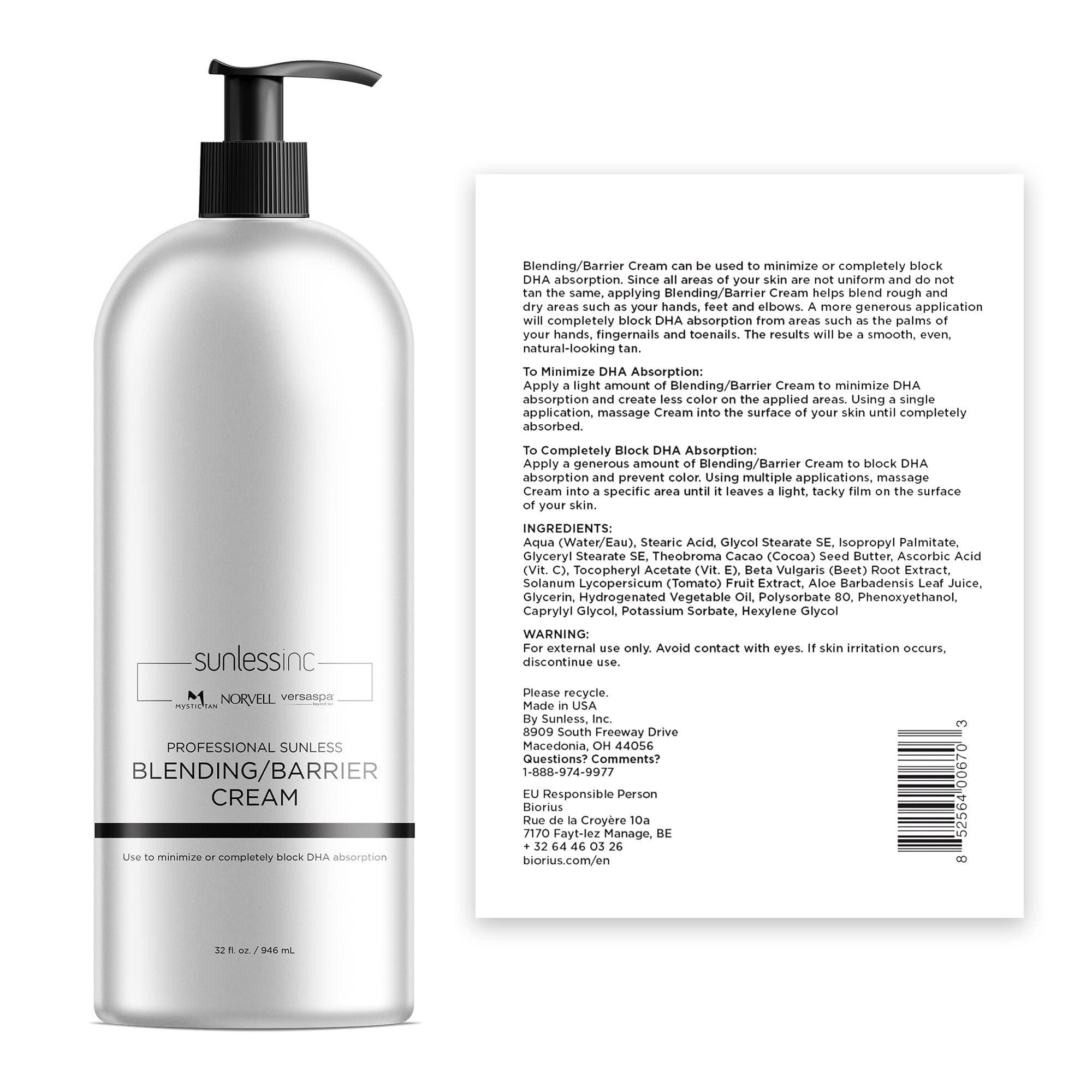 Norvell Norvell Premium Sunless Tanning Solution Bundle - Venetian, 34 Fl Oz and Pro Blending DHA Barrier Cream, 32 Fl Oz