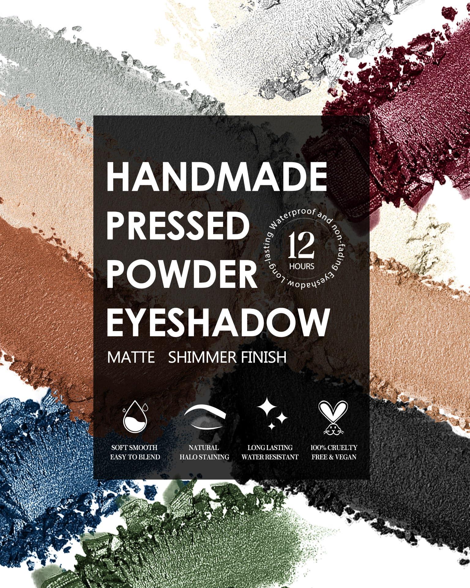 HOOMUSS HOOMUSS Single Blue Eyeshadow Matte, Handmade Pressed Eyeshadow Palette, Long Lasting With No Creasing, Intense Color Pigmented Sky Blue Eye Shadow (Light Blue)