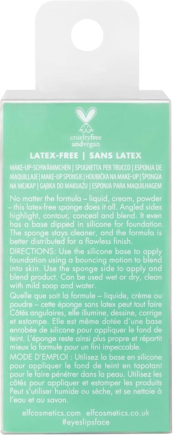 e.l.f. e.l.f. Angled Silicone Face Sponge, Angled Design For Cream & Liquid Blush, Bronzer, Foundation & Concealer, Vegan & Cruelty-free