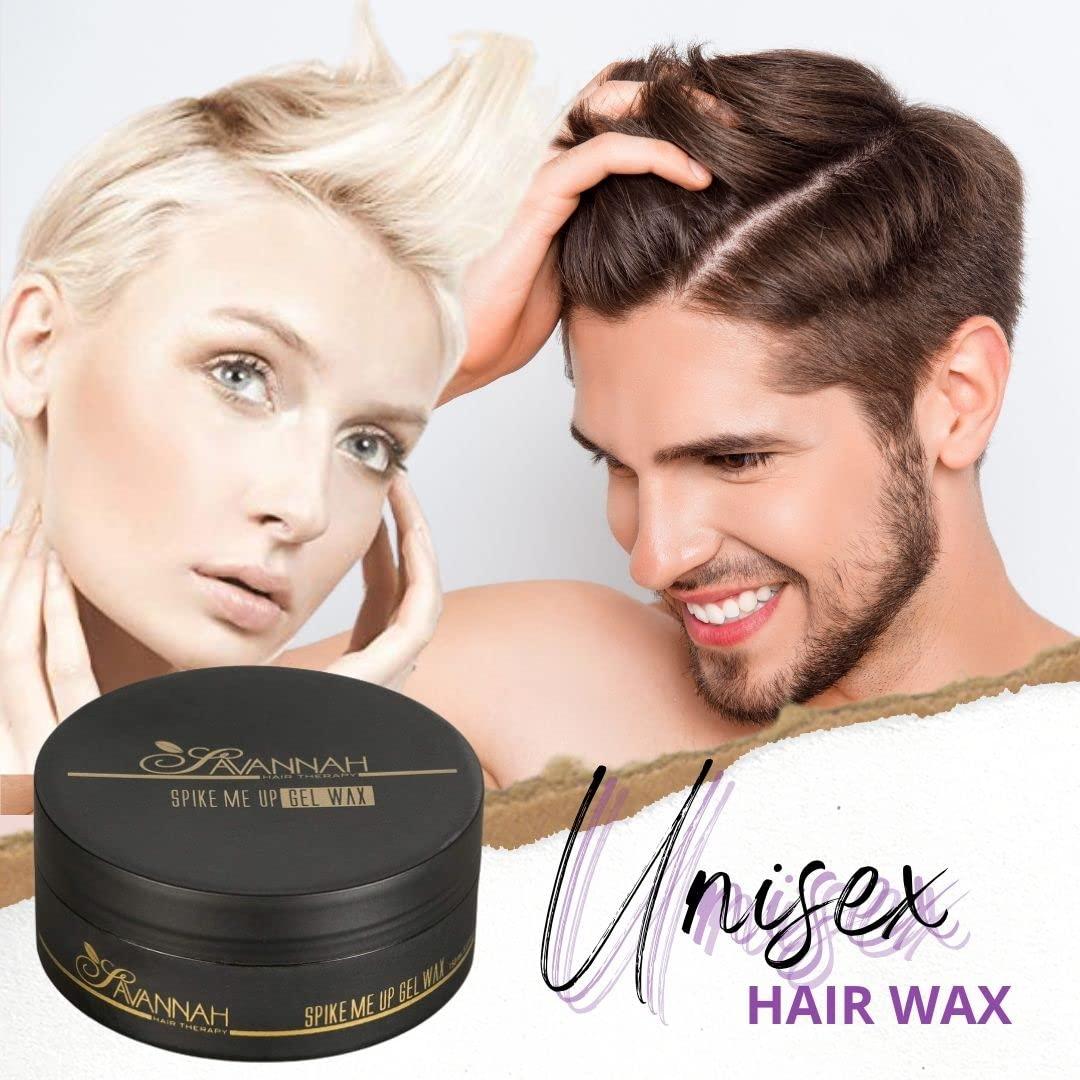 Savannah Hair Therapy Savannah Hair Therapy Spike Me Up Gel Wax, 5.07oz/150ml - Unisex Hair Styling for Curly, Wavy & Straight Hairs | Water Based, Non-Flaky, Medium/Strong Hold and Long Lasting Wax