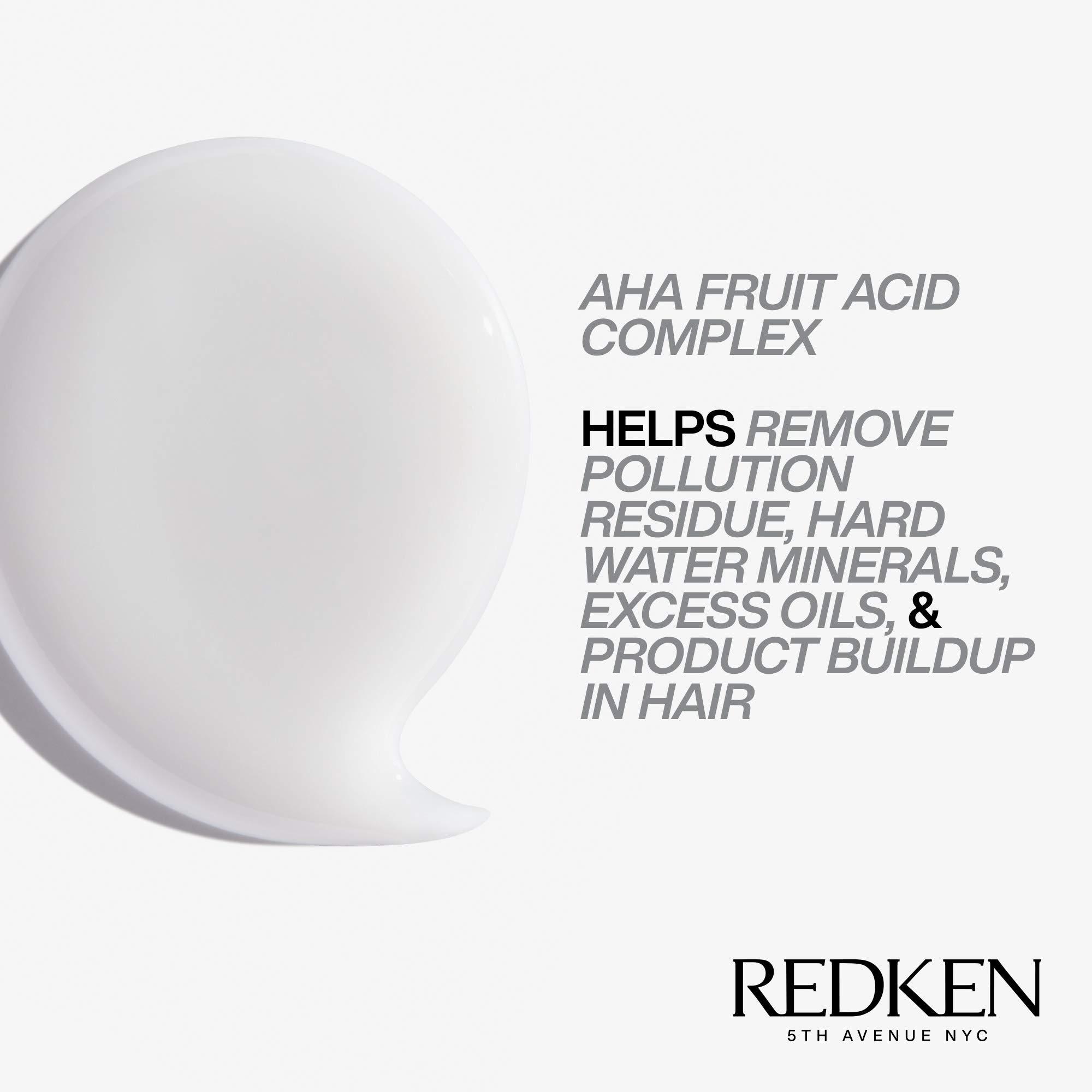 REDKEN Redken Detox Shampoo, Clarifies and Removes Buildup and Polution, Reduces Excess Oil, Strengthens Hair Cuticle, pH Balanced Formula, For All Hair Types, Hair Cleansing Cream, 33.8 fl.oz./1000ml