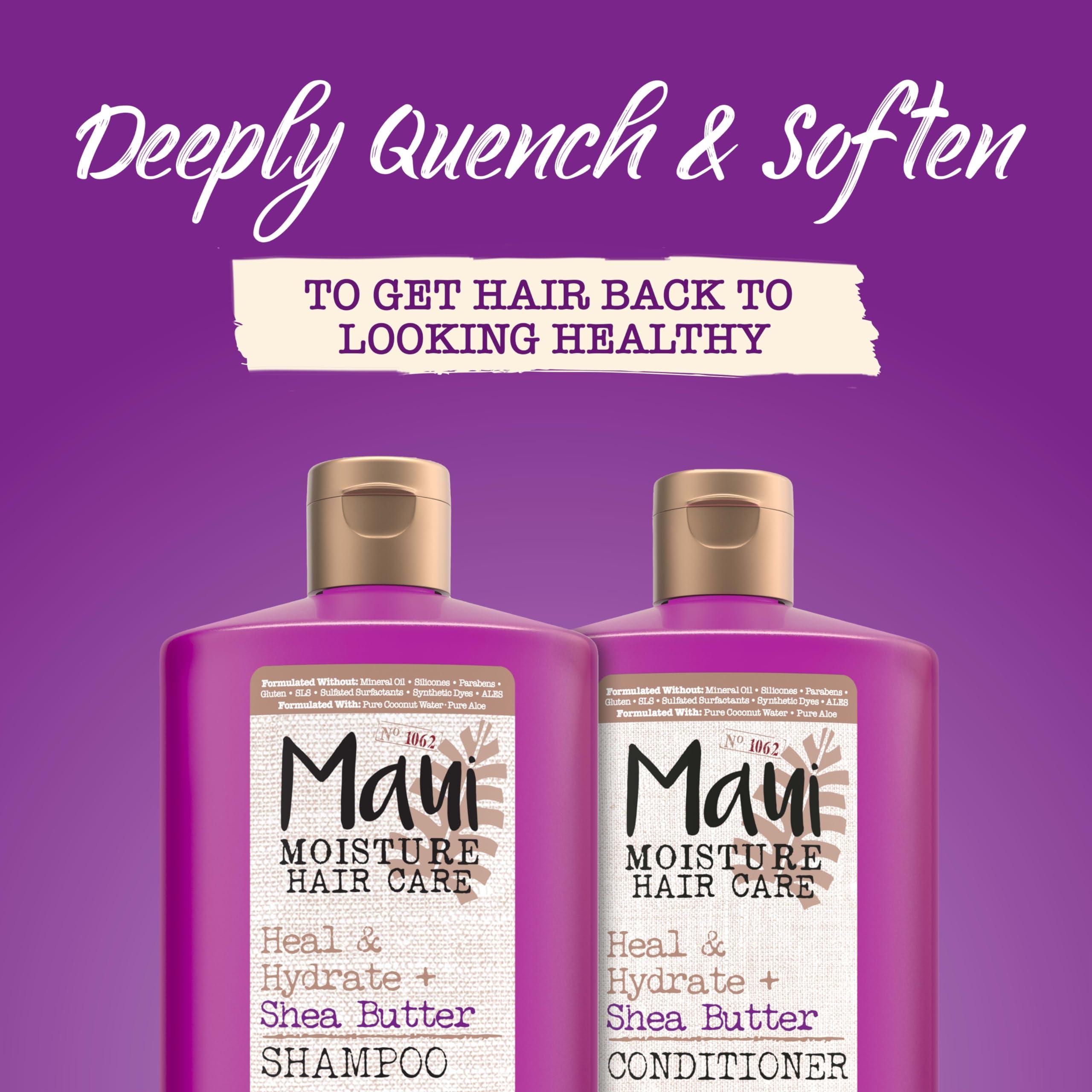 Maui Moisture Maui Moisture Heal & Hydrate + Shea Butter Conditioner for Dry, Damaged Curls Helps Soften & Revive Curly & Coily Hair with Macadamia & Coconut Oils, Vegan & Silicone-Free, 13 fl. oz
