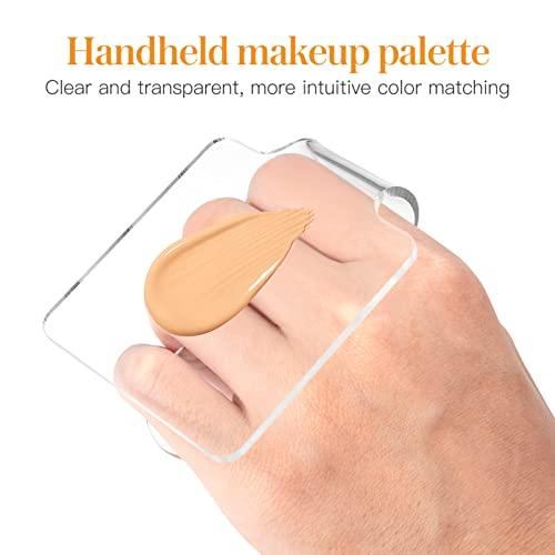 Beaupretty Palette Makeup Spatula Makeup Board Makeup Plate Makeup Mixing Tray for Foundations Clear Mixing Tray Makeup Tray Makeup Tool