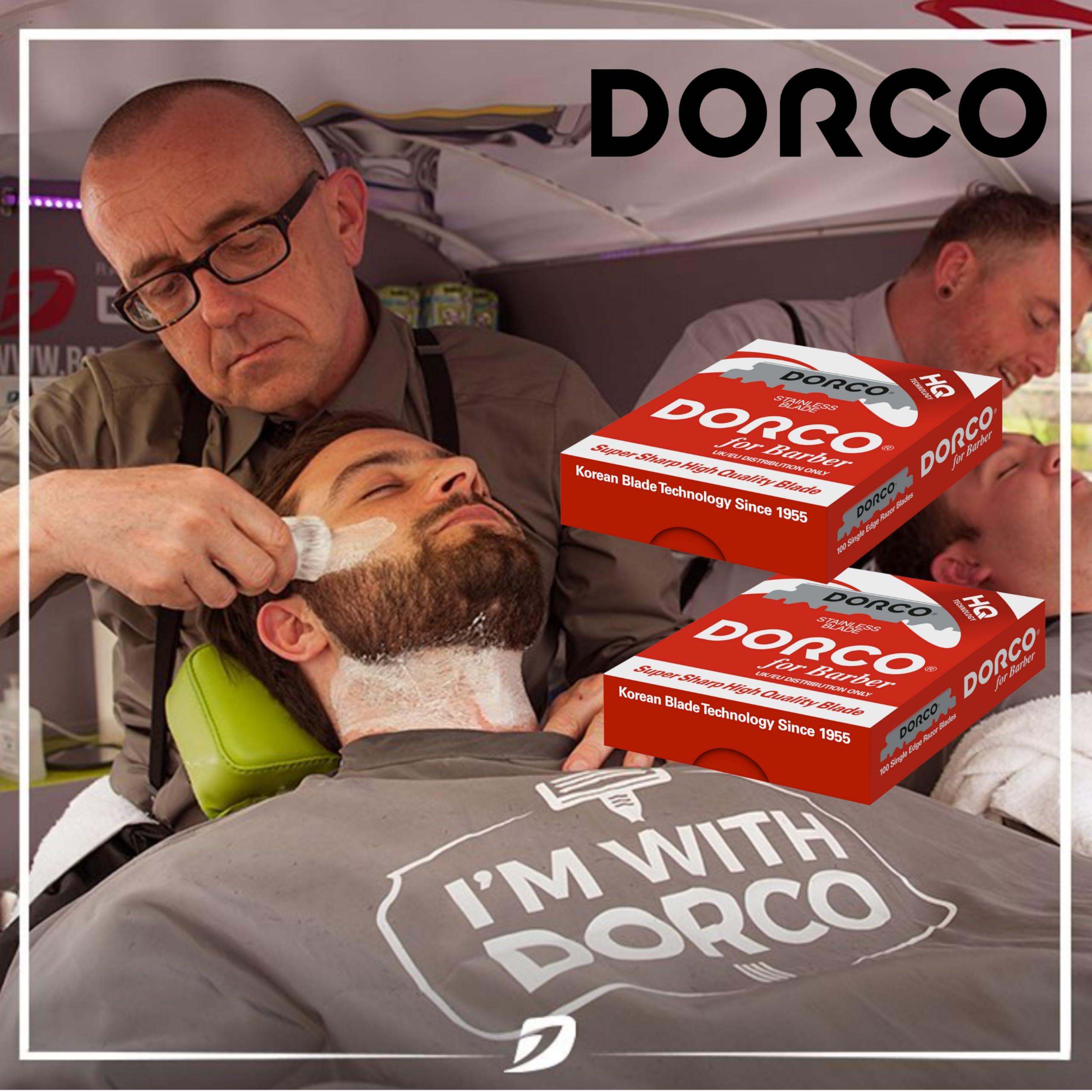 the shave factory The Shave Factory Straight Edge Razor Kit (USA / 200 Dorco Single Edge Razor Blades Red)