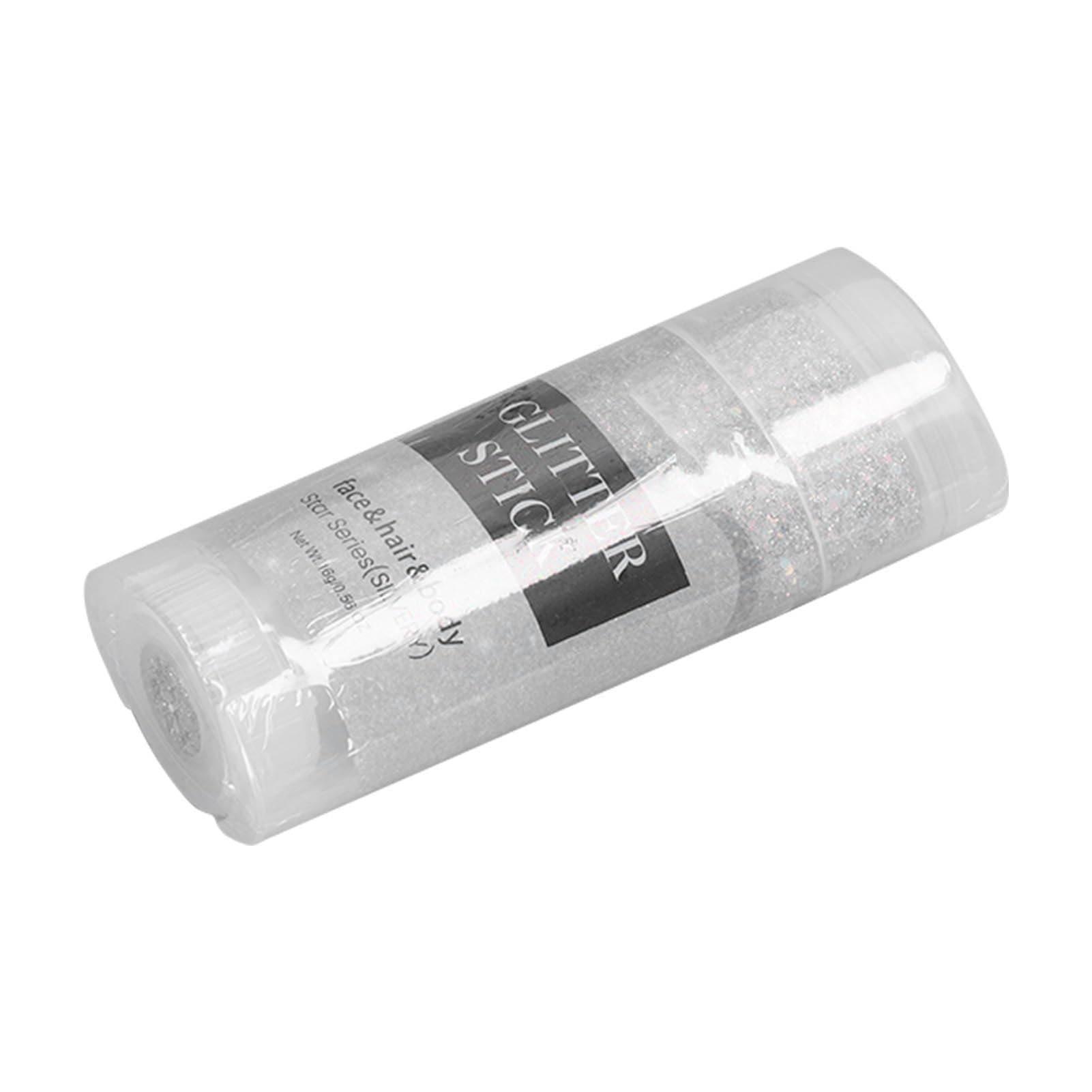 Airshi Body Glitter Stick, Skin Friendly Lasting Mild Silver Sparkling Body Glitter Gel for Hair for Parties