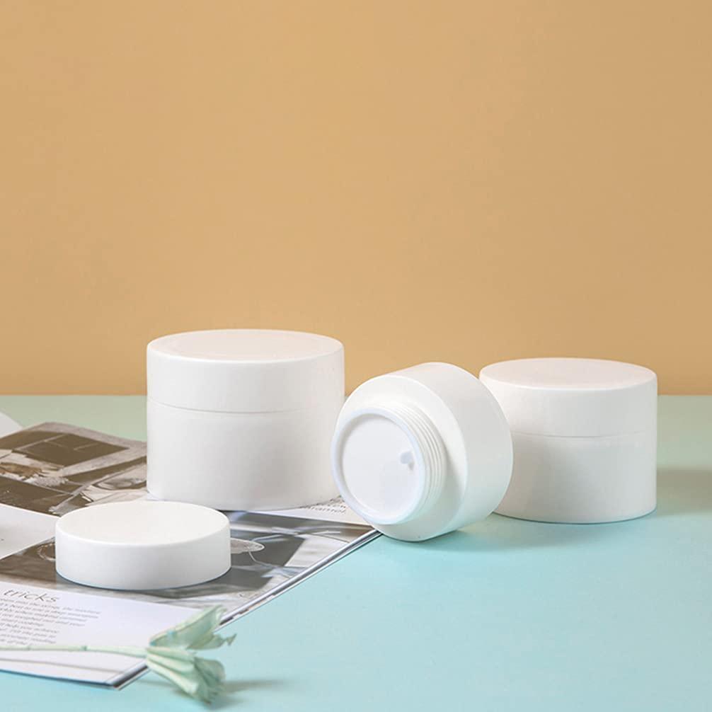 Uonlytech Uonlytech 10pcs Cosmetic Bottle Lotion Bottle Matte Cream Jar Skin Care Sample Jar Plastic Container Jar Lotion Packaging Bottle Sample Containers Travel White Frosted Transparent Tank Pp