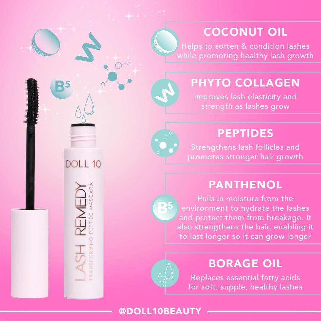 DOLL 10 NO. Lash Remedy Transforming Peptide Mascara (Brown)
