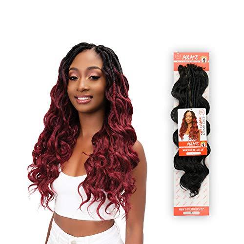 Hair Plus Femi Collection MnM'S Crochet Braids MnM'S Ocean Locs 20" (1-pack, T1B/BURG)