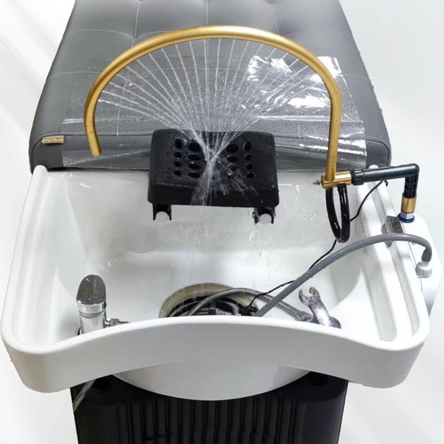 Yongyili Head Spa Hair Salon Water Circulation Rack, Japanese Head Spa Equipment, Mobile Water Circulation Hair Care Fumigator, Shower Shampoo Bed Accessories