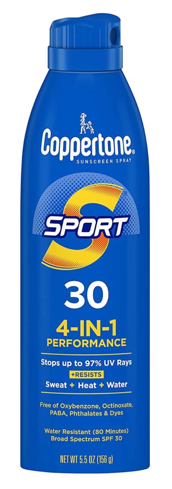 Coppertone Coppertone SPF#30 Sport 4-In-1 Performance Spray 5.5 Ounce (Pack of 3)