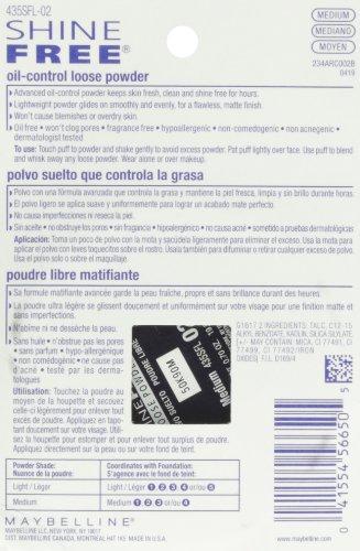 Maybelline New York Maybelline New York Shine Free Oil-Control Loose Powder, Medium, 0.7 oz.