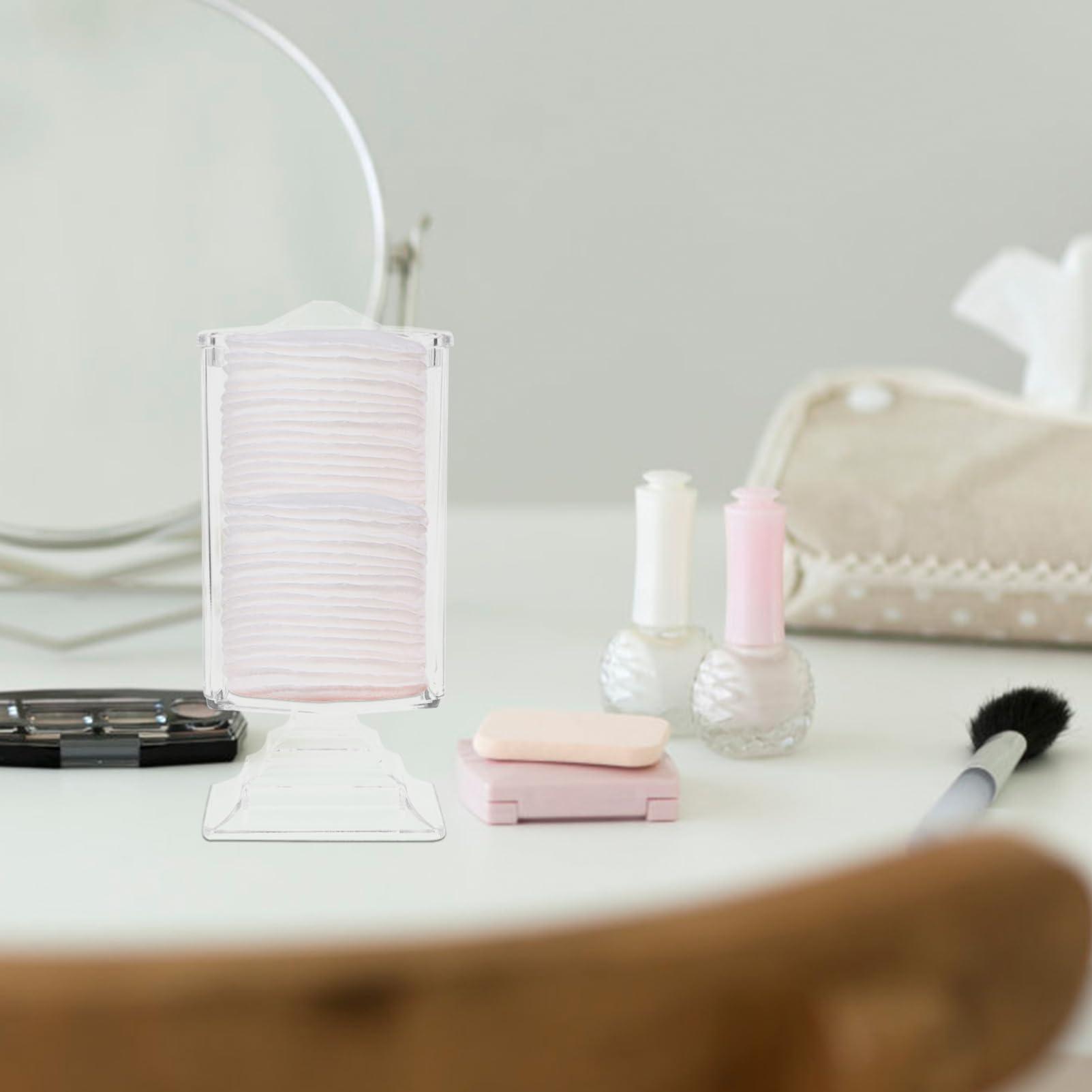 MAGICLULU MAGICLULU 3pcs Cotton Storage Box Laundry Basket Boxed Cotton Bud Container Exfoliating Reusable Makeup Remover Pads Muslin Cloths for Swabs Cotton Pad Clear Storage Container Plastic