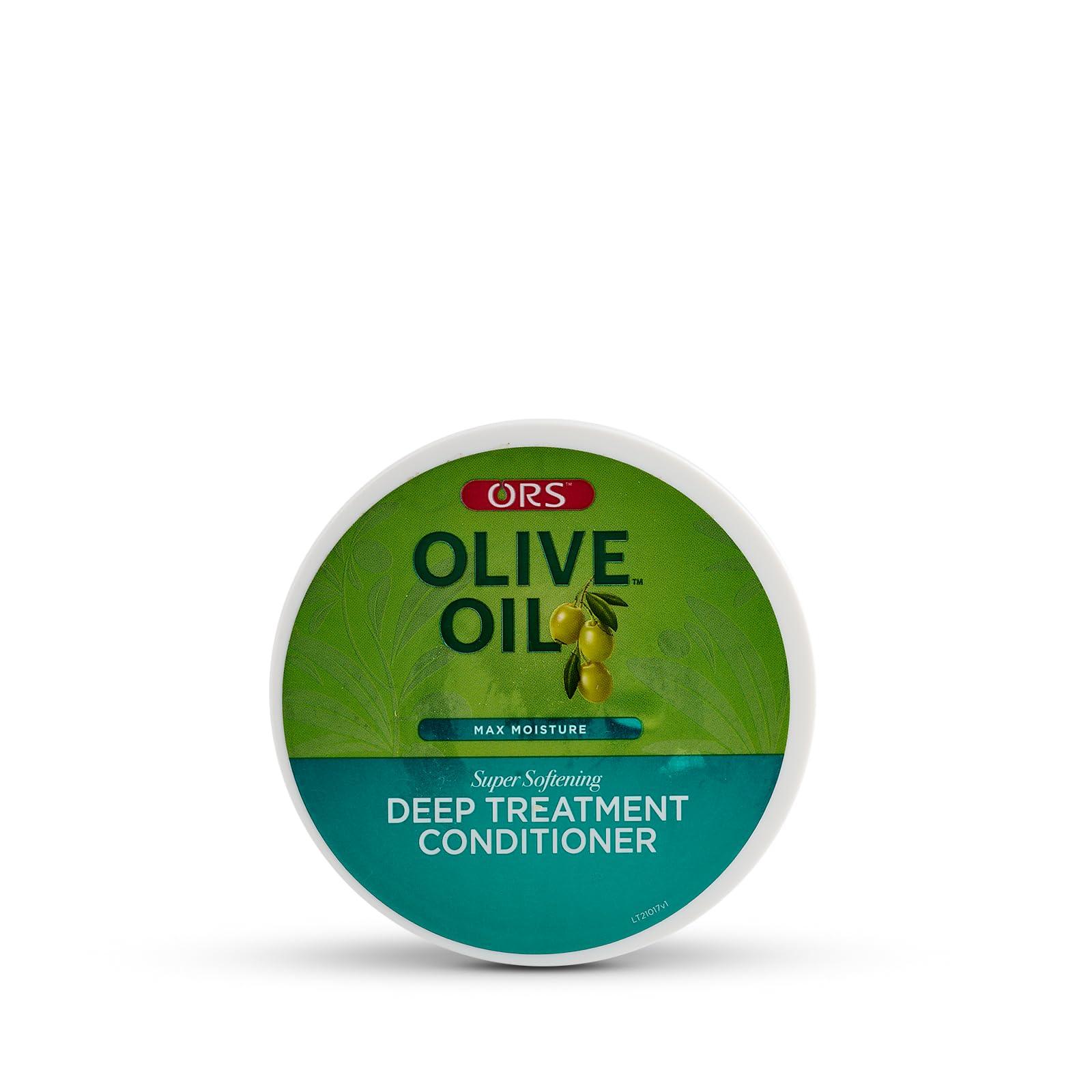 ORS ORS Olive Oil Max Moisture Super Softening Deep Treatment Conditioner Infused with Rice Water & Electrolytes - ORS Olive Oil Max Moisture Leave-In Conditioner with Rice Water and Electrolytes - Bundle