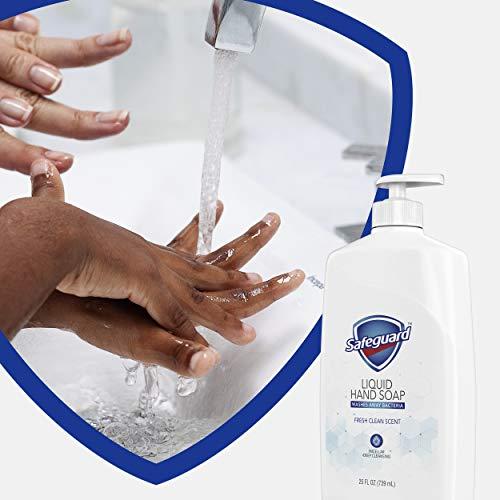 Safeguard Safeguard Liquid Hand Soap, Micellar Deep Cleansing, Fresh Clean Scent | Washes Away Bacteria - 25 Ounce Bottle (Pack of 1)