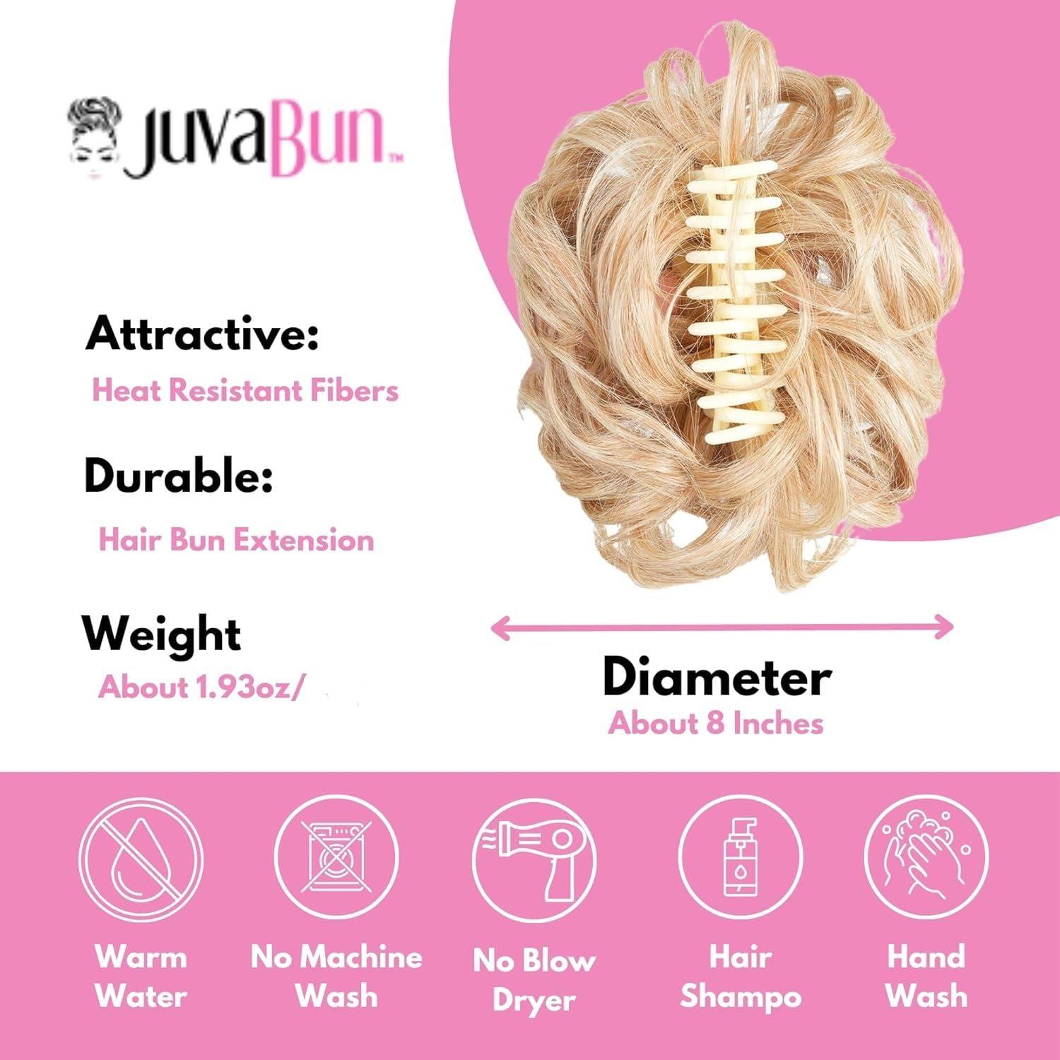 Juvabun Juvabun Claw Clip Messy bun-Light Blonde|Hair Pieces for Women Wavy Curly Hair Bun Clip in Claw Chignon Hair Buns Hair Piece Hair bun extension Everyday Wear Synthetic Hair Bun Scrunchie-Light Blonde