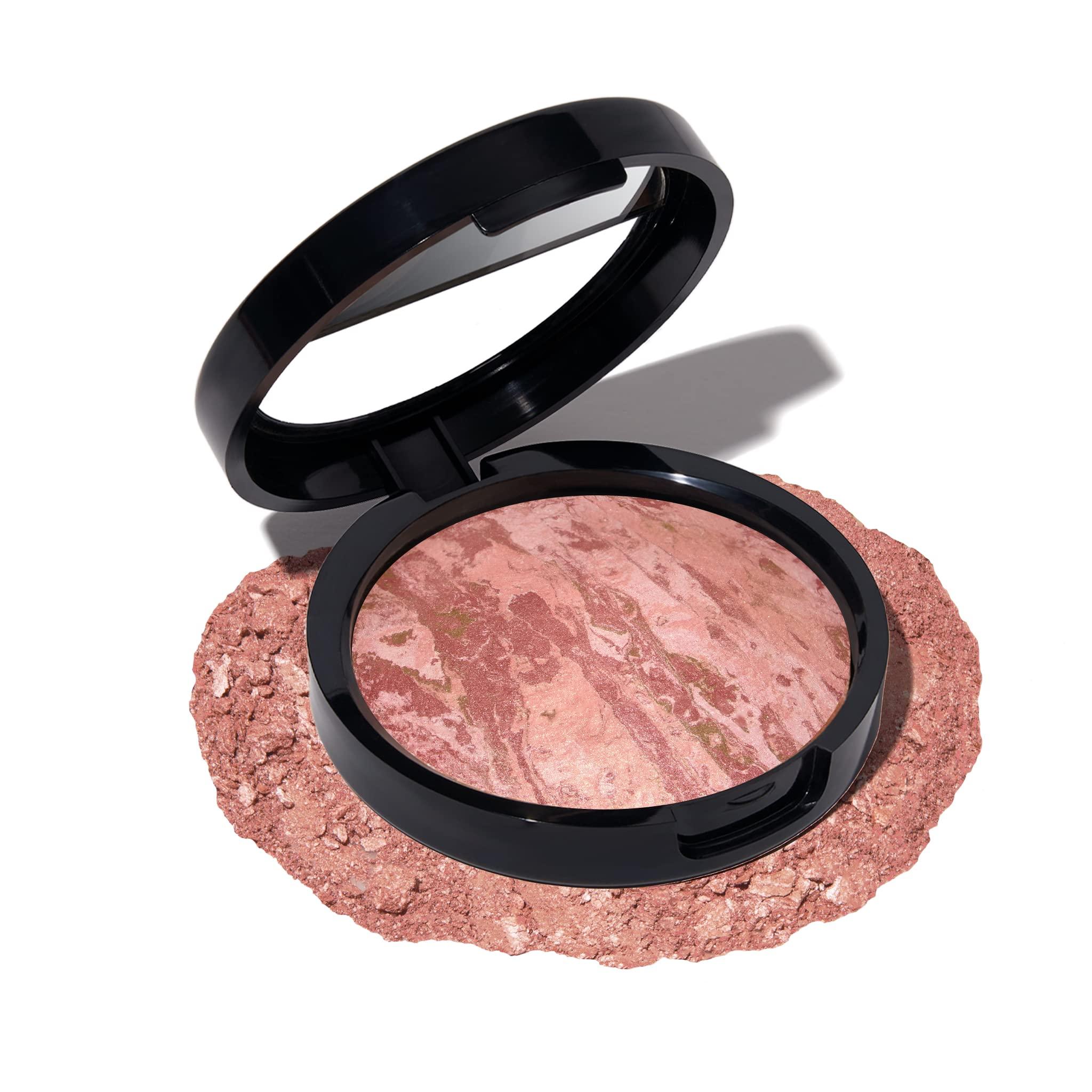LAURA GELLER NEW YORK LAURA GELLER NEW YORK Baked Blush-n-Bronze Marbleized 2-in-1 Sculpting Bronzer Blush - Rose Bronze - Contour Face with a Radiant Flush