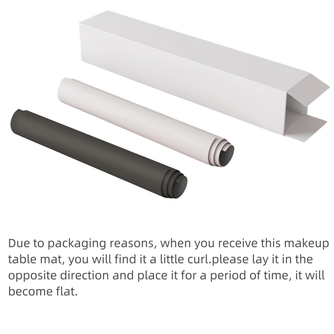 metui 39.37\" * 15.7\" Metui Large Makeup Mat for Vanity Top Protector, Waterproof, Non-Slip Vanity mat.Vanity mat Protector for Makeup,Vanity Protector mat and Dresser Protector top. (Black)