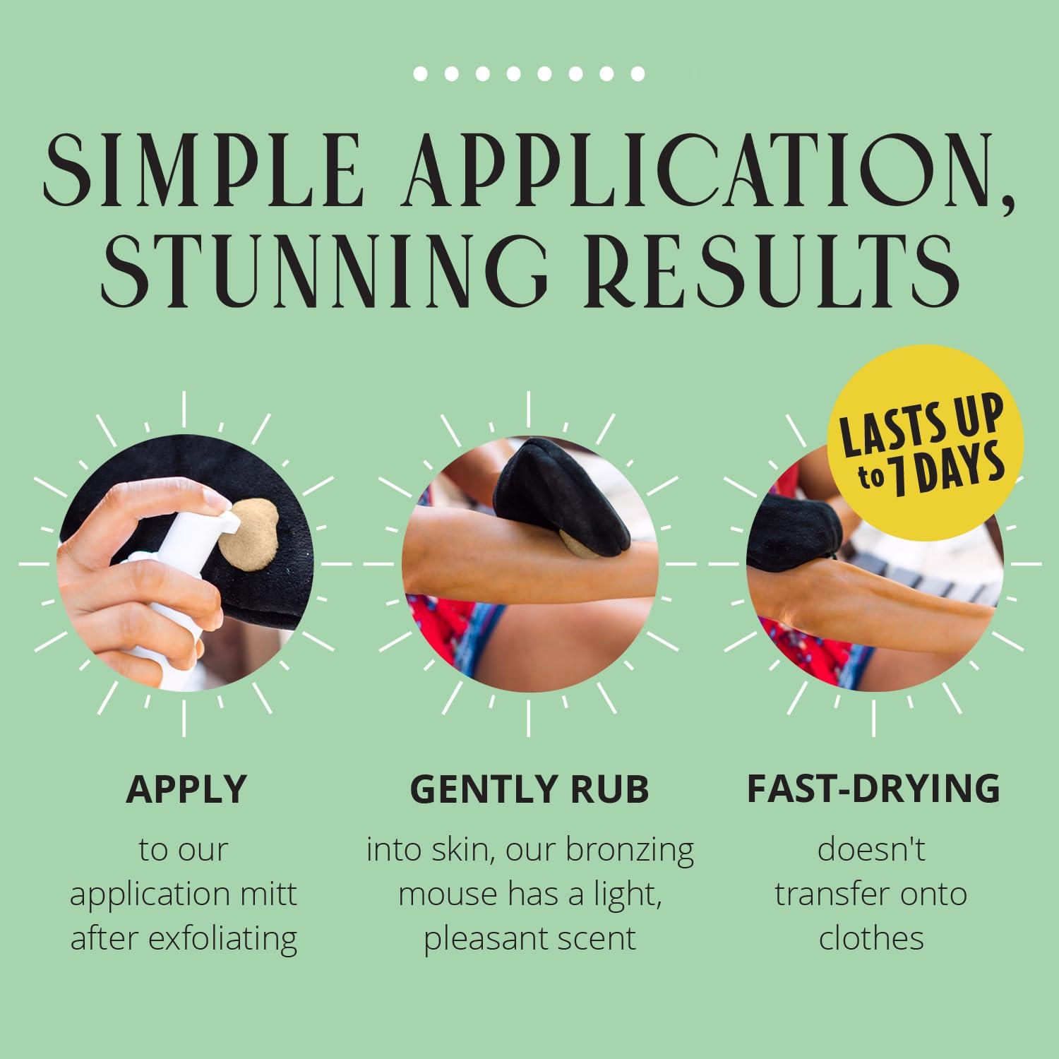 Skinerals Skinerals Organic Self Tanner Mousse, Extra Dark Self Tanning Foam, Streak-Free Sunless Fake Tan for Face and Body, 8 Oz, Onyx