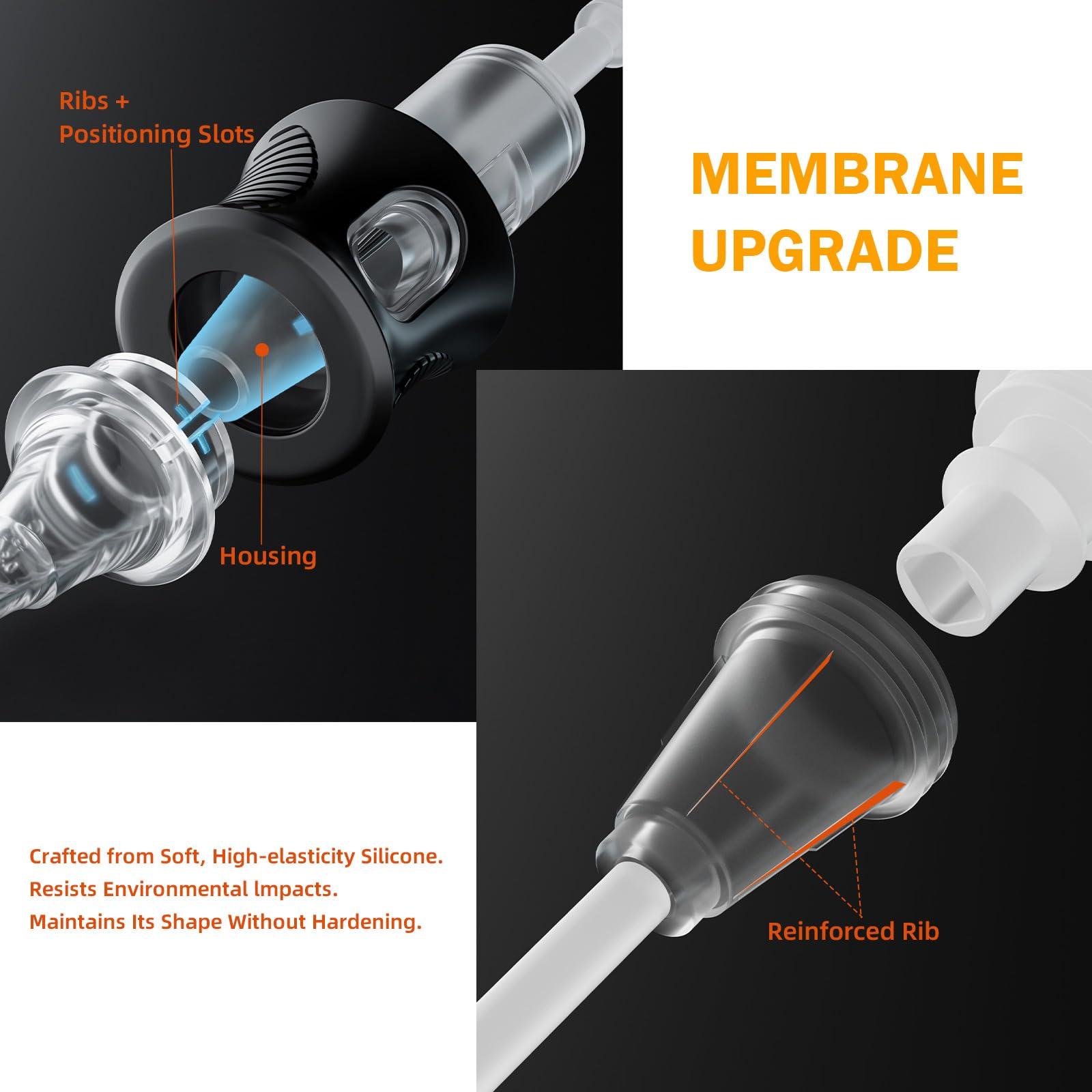 Dragoart FROTTAGE 16PCS Extreme Tattoo Cartridge Needles 15CM Curved Magnum Standard, Dragoart Professional Tattoo Needles Cartridge Tattoo Supplies for Tattoo Machine Tattoo Pen (1215CM)