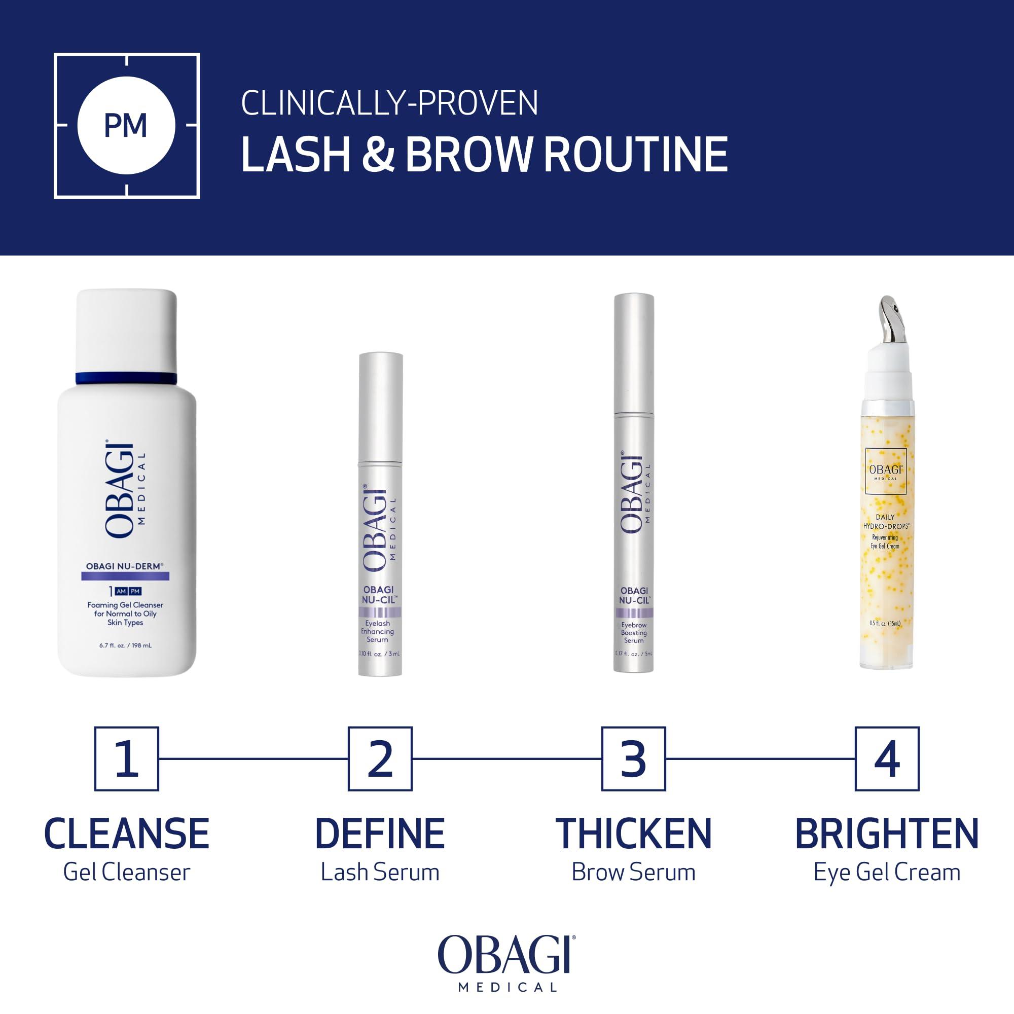 Obagi Medical Obagi Nu-Cil Eyelash Enhancing Serum Nourishing Lash Serum with Biotin for Thicker & More Defined-Looking Lashes 0.1 oz, Pack of 2