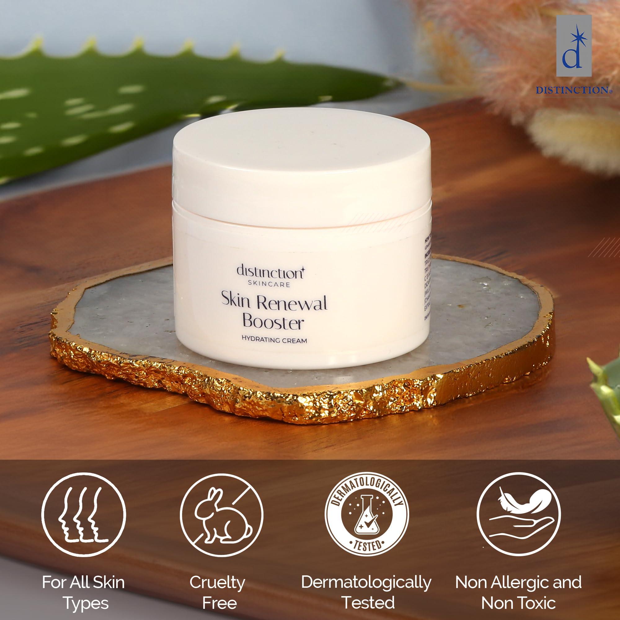 Distinction Distinction Skin Renewal Booster - Lightweight Hydrating Cream Lotion Serum | Anti Aging Cream Helps Reduce Appearance of Fine Lines & Wrinkles, Soothes, and Moisturizes (1 oz)