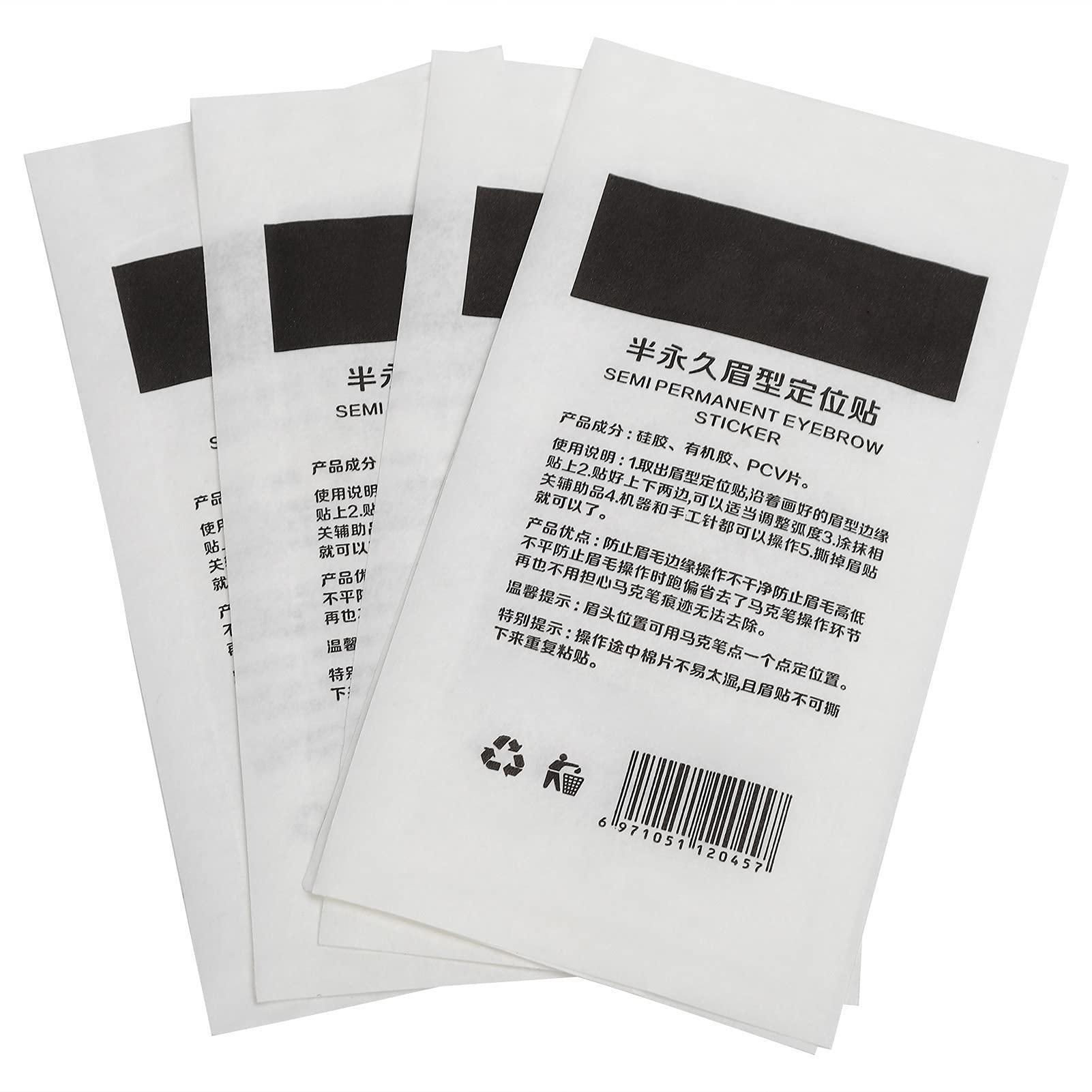 Dioche 5 Pairs Eyebrow Stencil Shaper Sticker, Eyebrow Stamp and Eyebrow Stencil Kit, Eyebrow Shaping Microblading Disposable Adhesive Eyebrow Stencils, Eyebrow Stamp