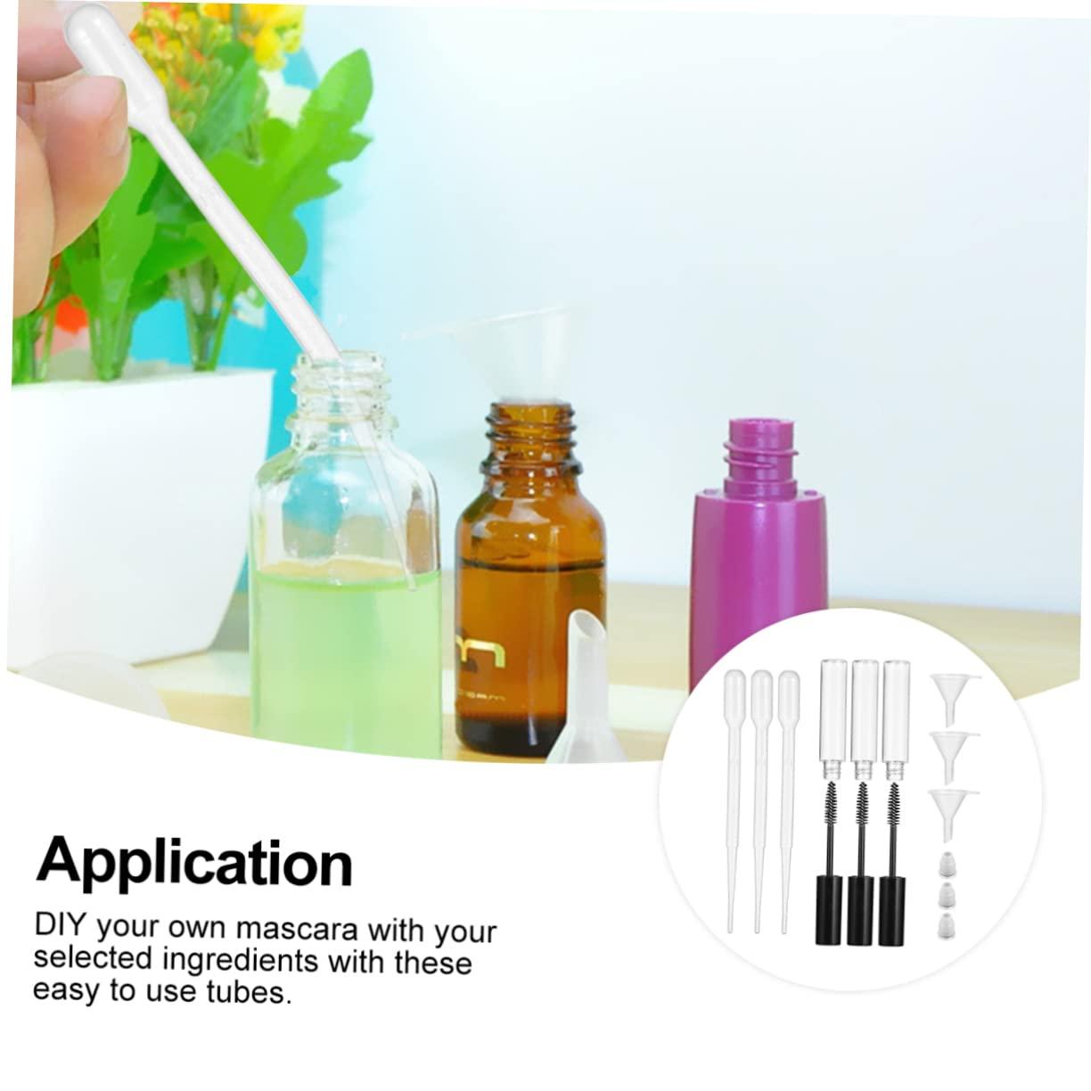 FRCOLOR FRCOLOR 27 Pcs Mascara Tube Spray Nozzle for Bottles Container Dispenser Pump Mascara Wand Tubes Eyelash Tube Soap Pump Leak Proof Travel Bottles Liquid Small Pump Mist Jar Plastic Black