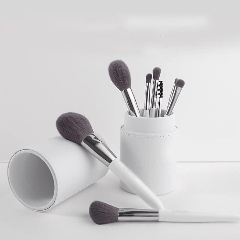 JMKJMJP JMKJMJP 8PCS Pearl White Makeup Brushes Set Beauty Foundation Powder Eyeshadow Make Up Brush with Brush Holder(8pcs,D)