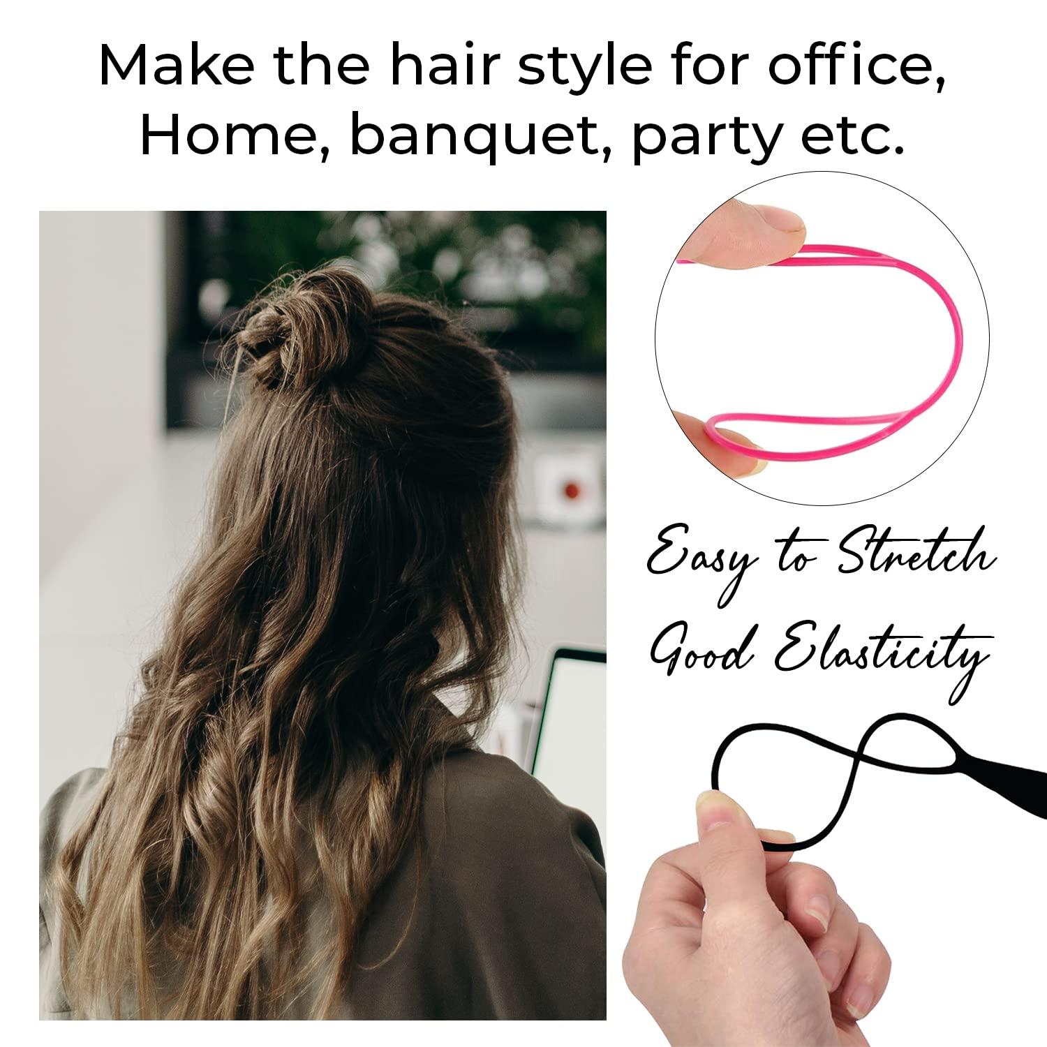 Trimming Shop Trimming Shop 4pcs Hair Braiding Tool, Topsy Tail Ponytail Maker French Braid Loop Tool, Hair Styling Accessory for Girls and Women, Durable Ponytail Holder, Purple